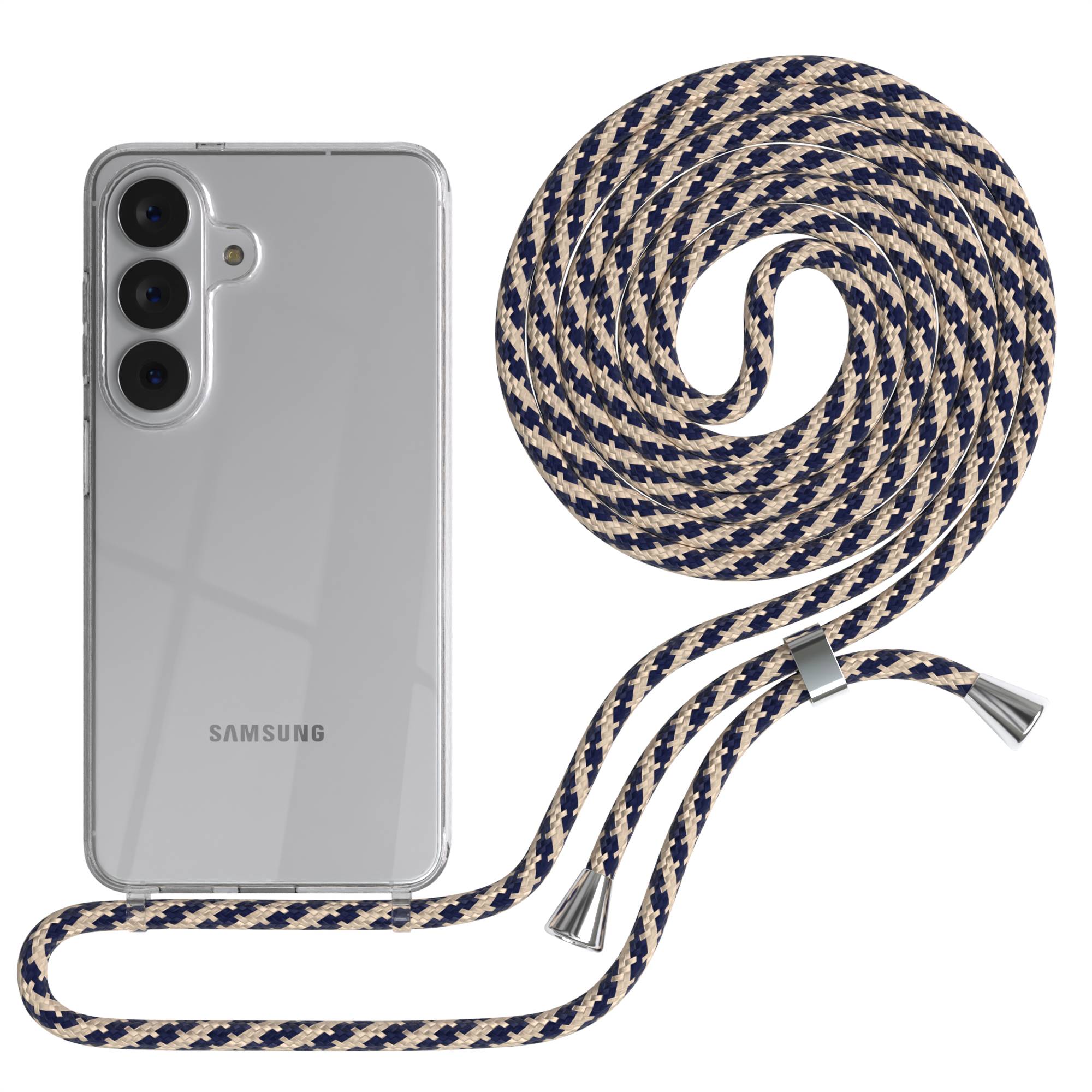 Samsung Galaxy S26 transparente Handykette mit verstellbarer Kordel TPU Hülle