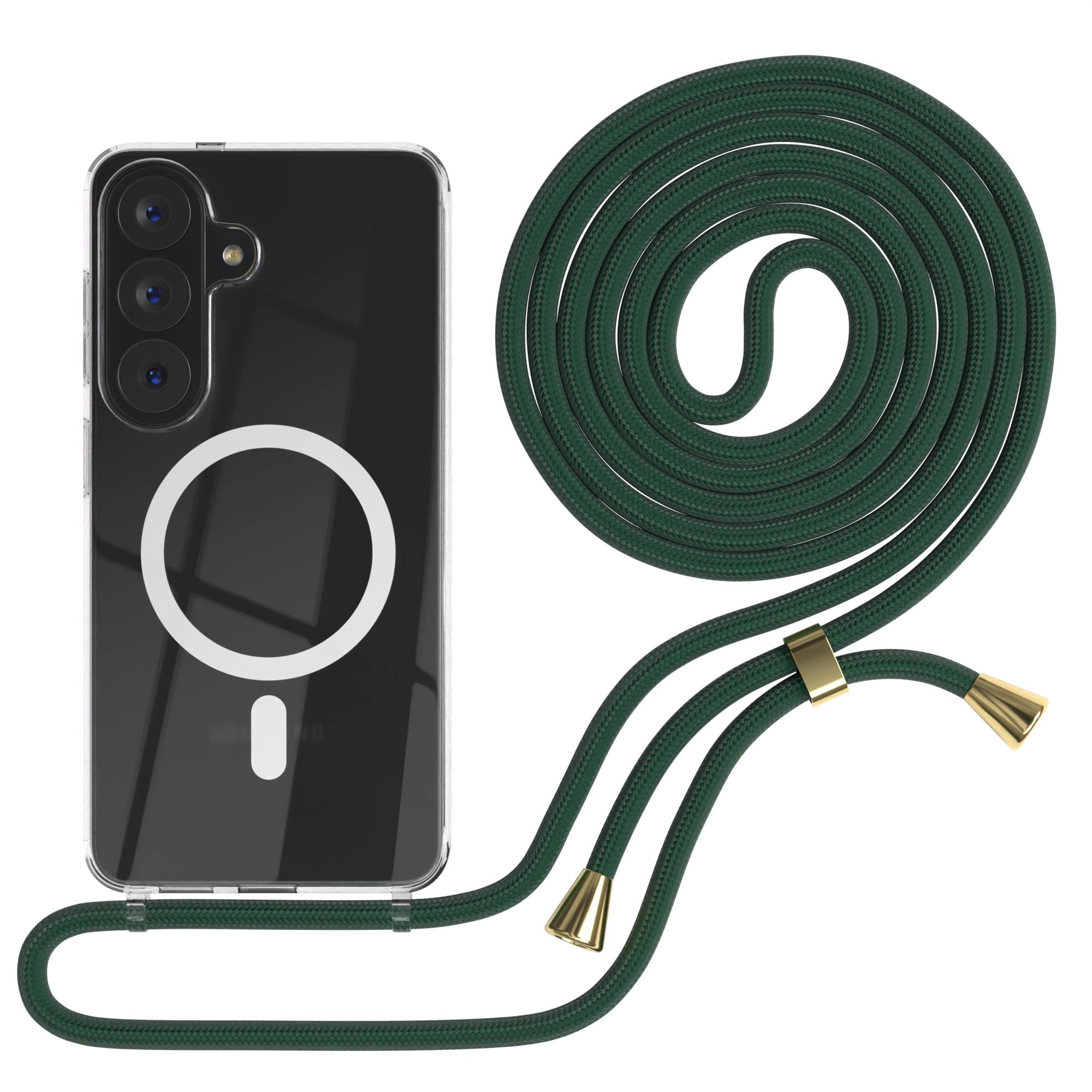 Galaxy S26 transparente Hülle + Kordel mit MagSafe
