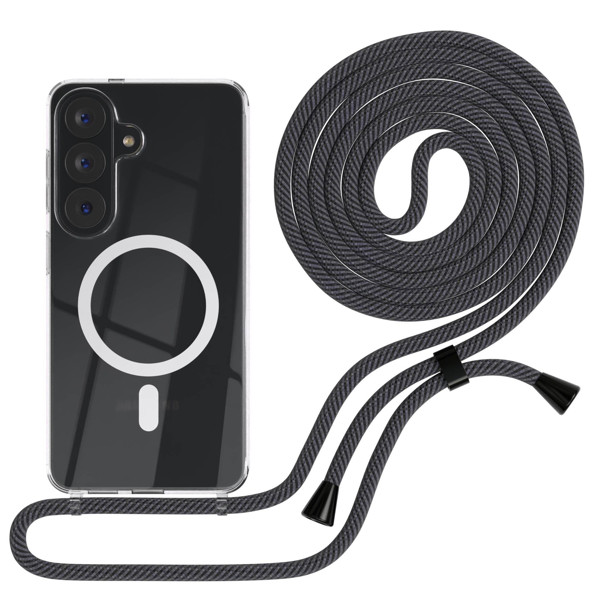 Galaxy S26 transparente Hülle + Kordel mit MagSafe