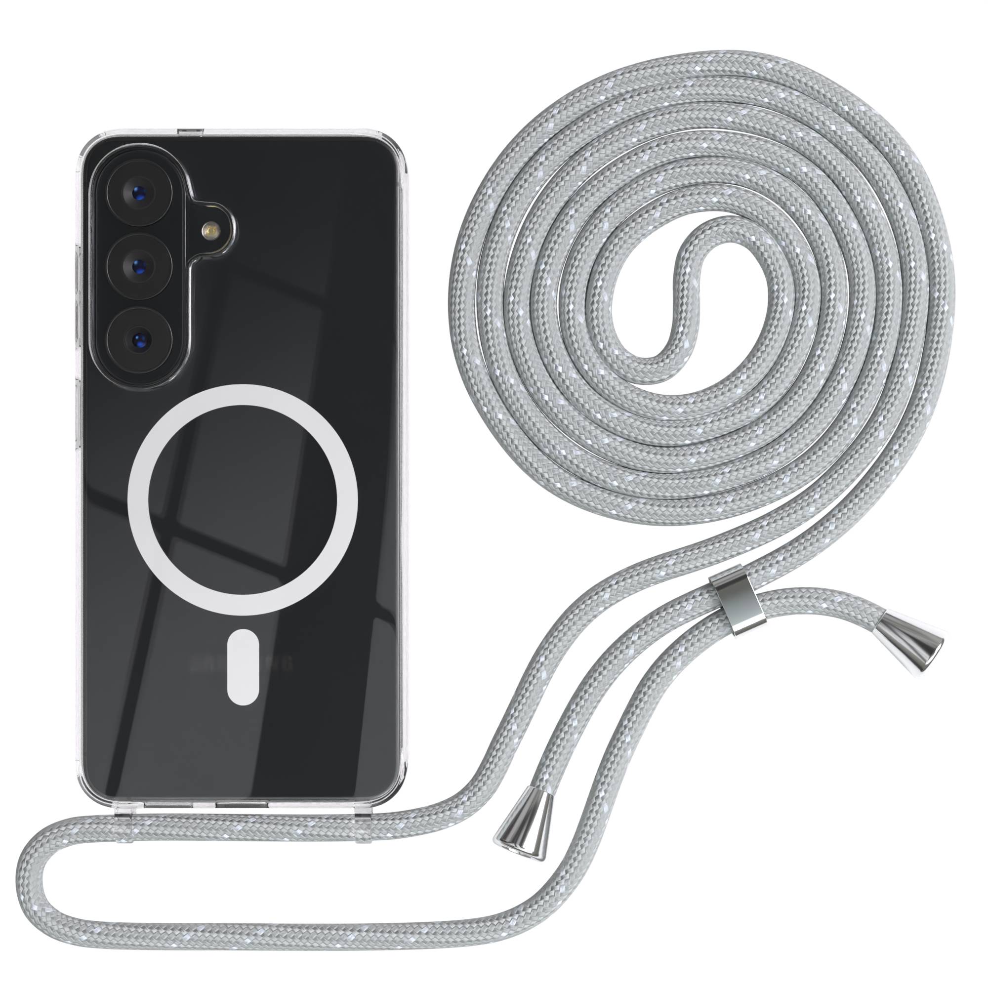 Galaxy S26 transparente Hülle + Kordel mit MagSafe