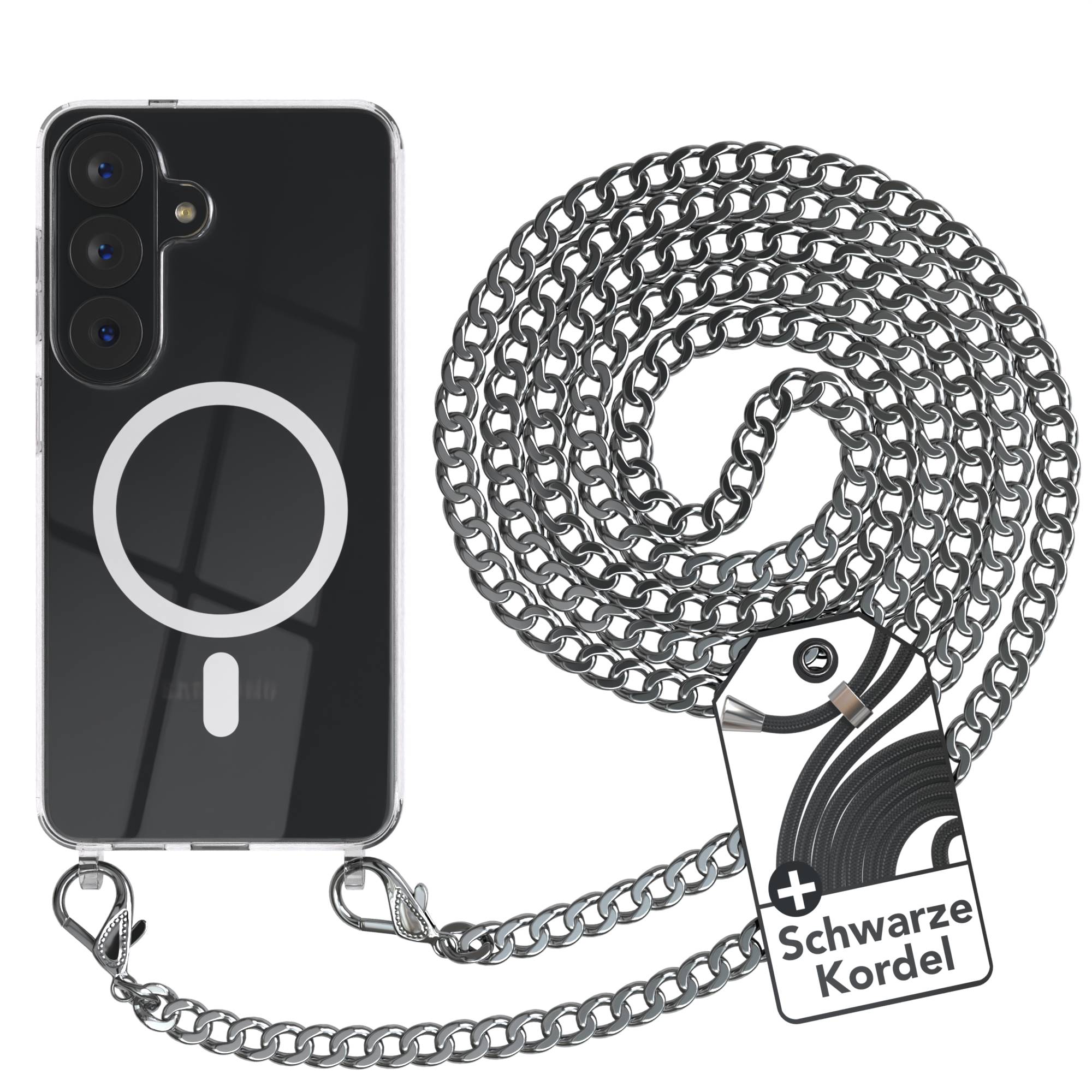 Samsung Galaxy S26 Handykette mit schwarzer Kordel und MagSafe Funktion