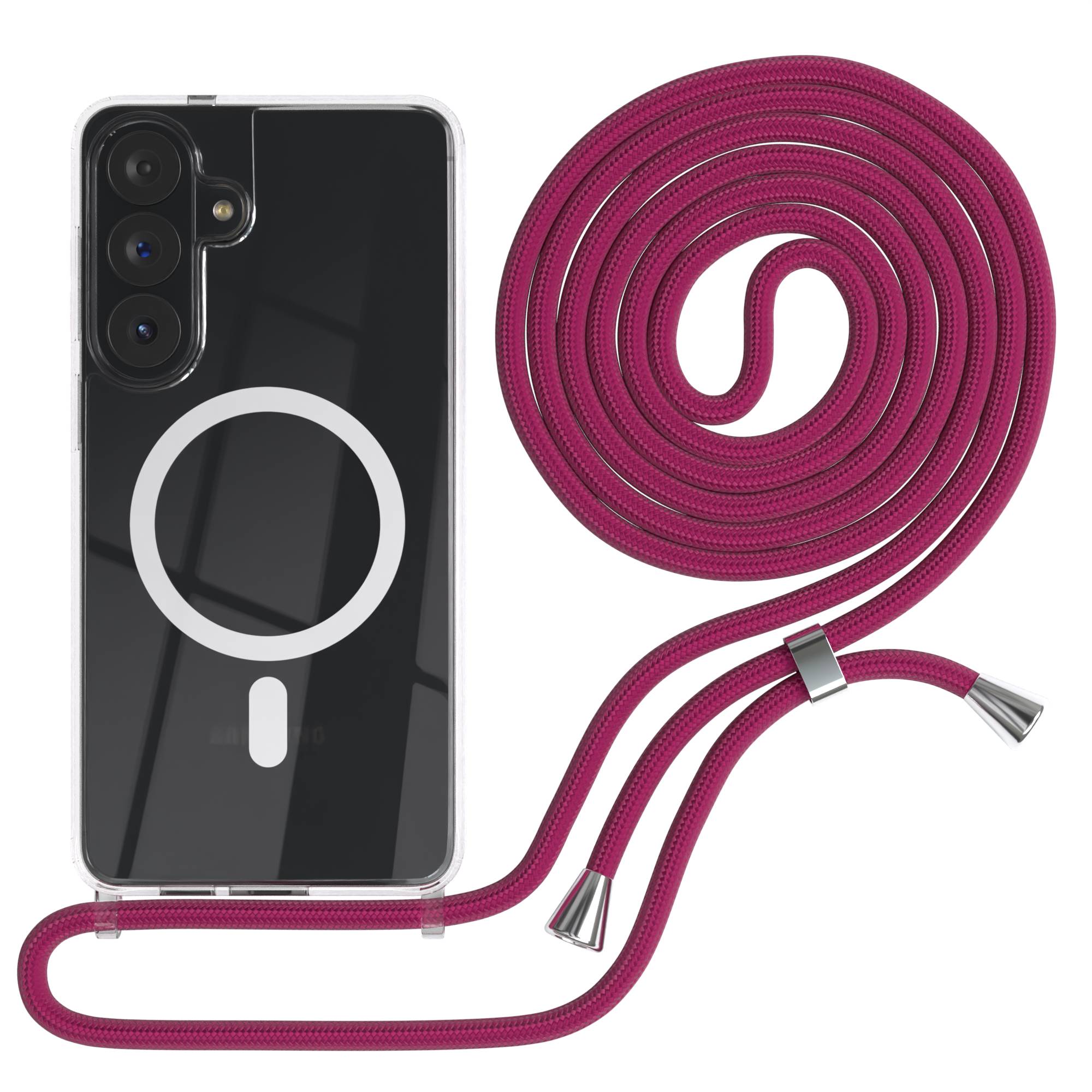 Galaxy S26 Plus transparente Hülle + Kordel mit MagSafe