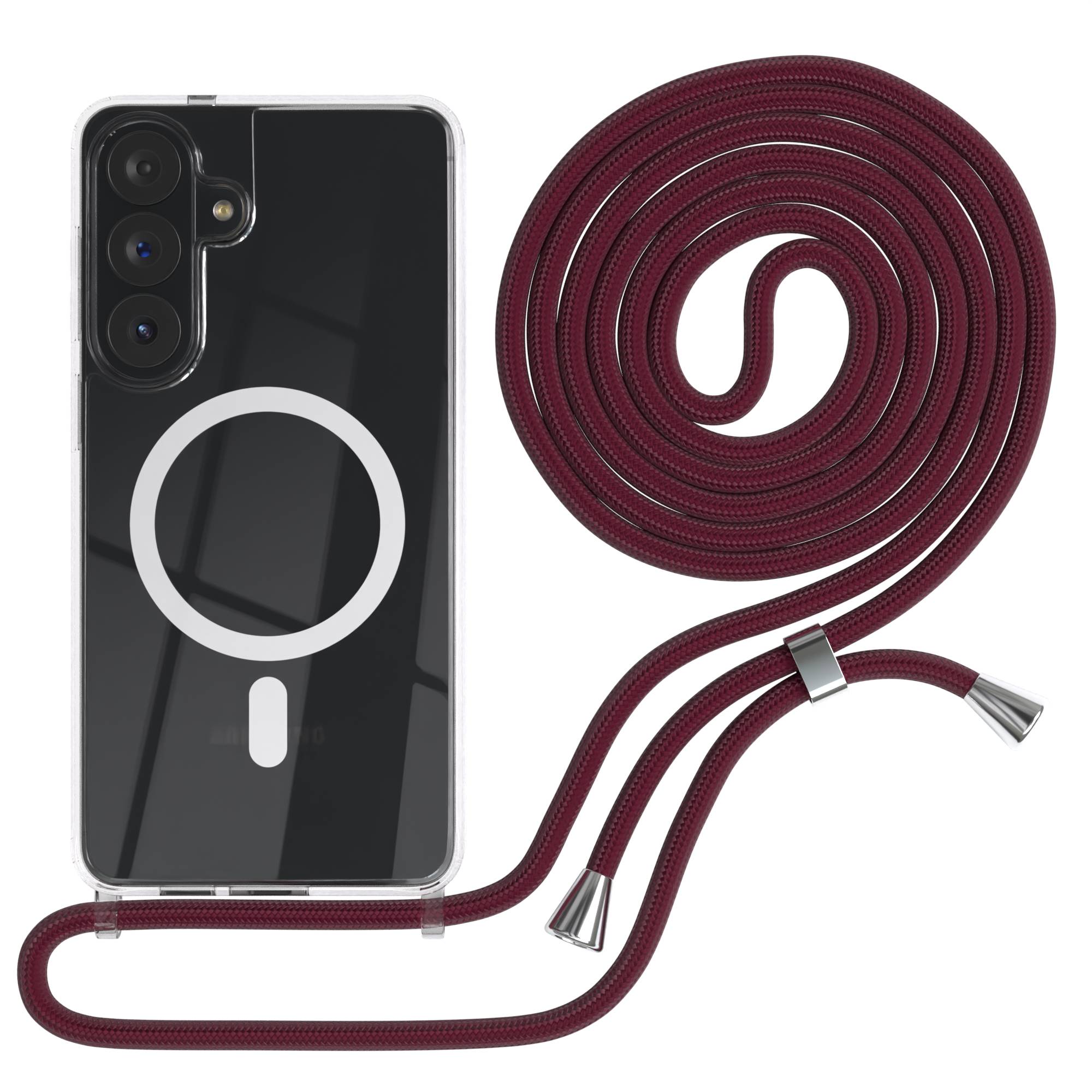 Galaxy S26 Plus transparente Hülle + Kordel mit MagSafe