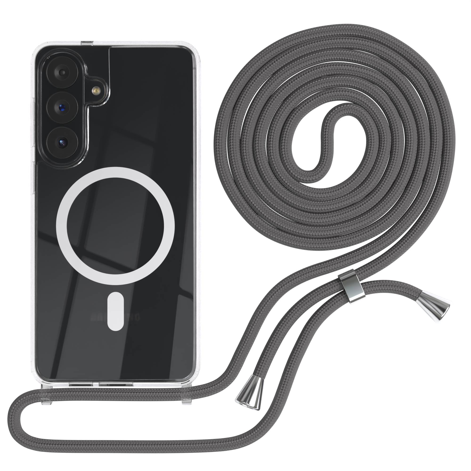 Galaxy S26 Plus transparente Hülle + Kordel mit MagSafe