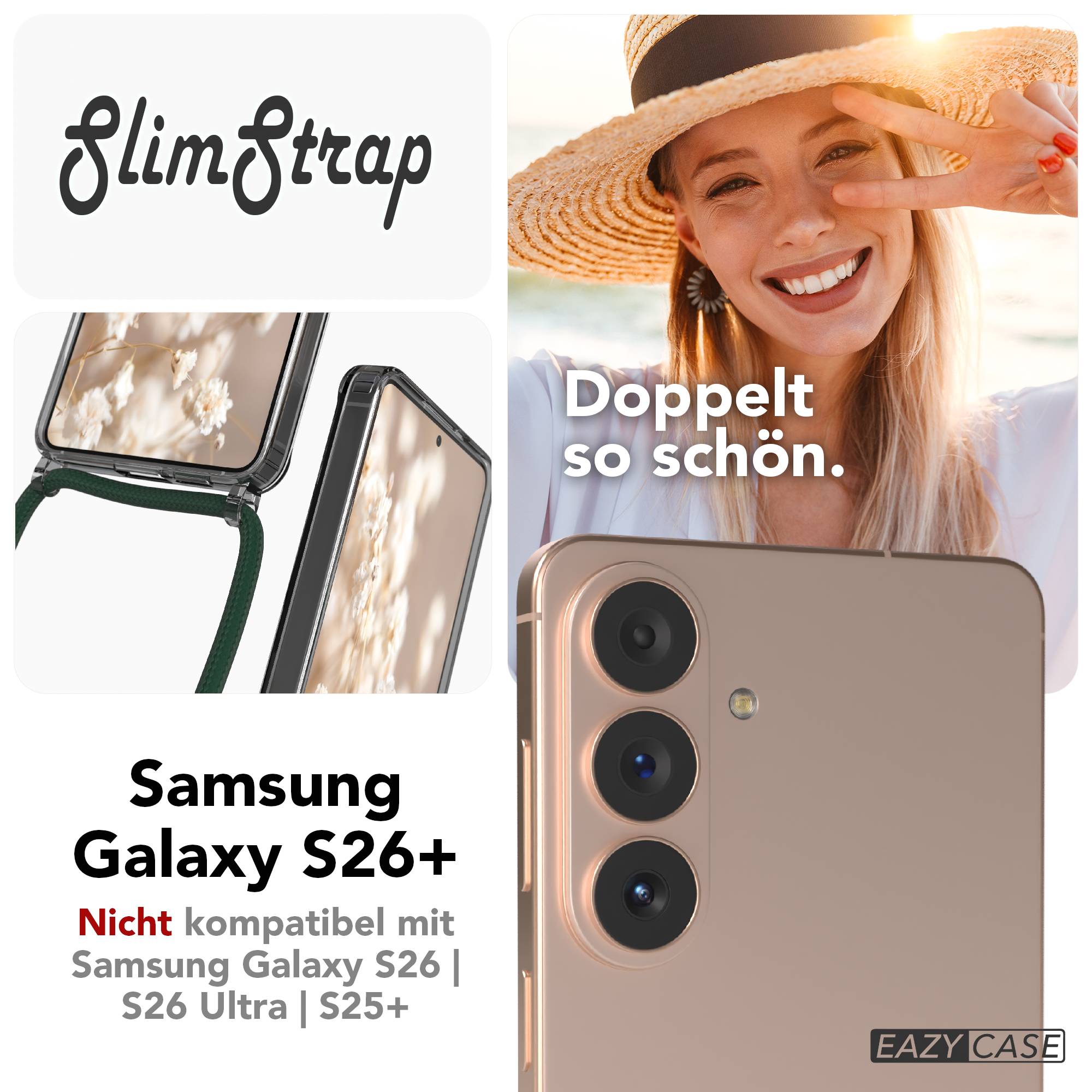 Galaxy S26 Plus transparente Hülle + Kordel mit MagSafe