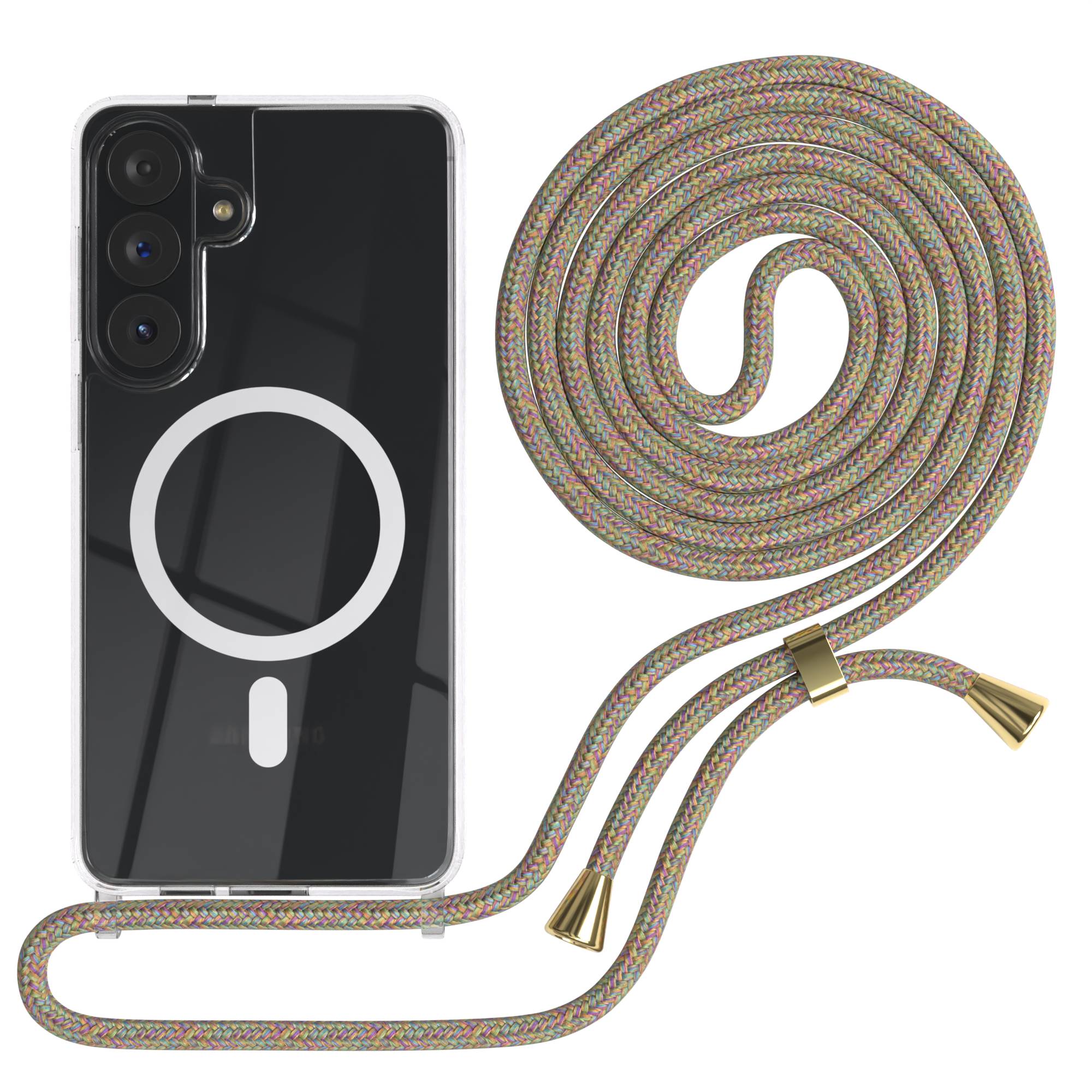 Galaxy S26 Plus transparente Hülle + Kordel mit MagSafe