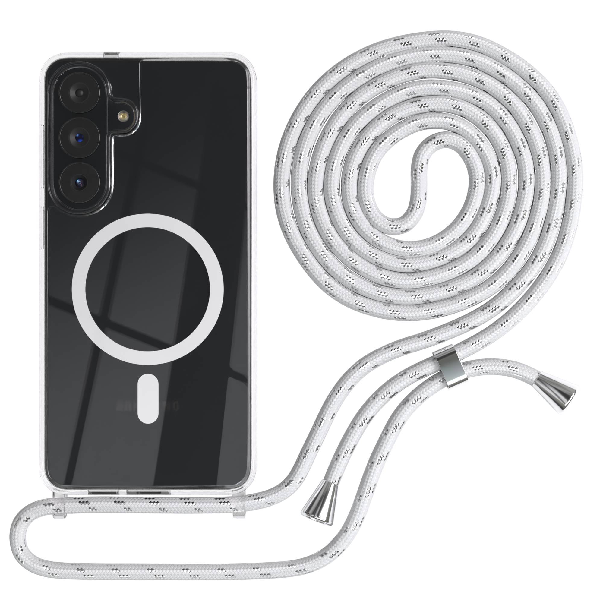 Galaxy S26 Plus transparente Hülle + Kordel mit MagSafe