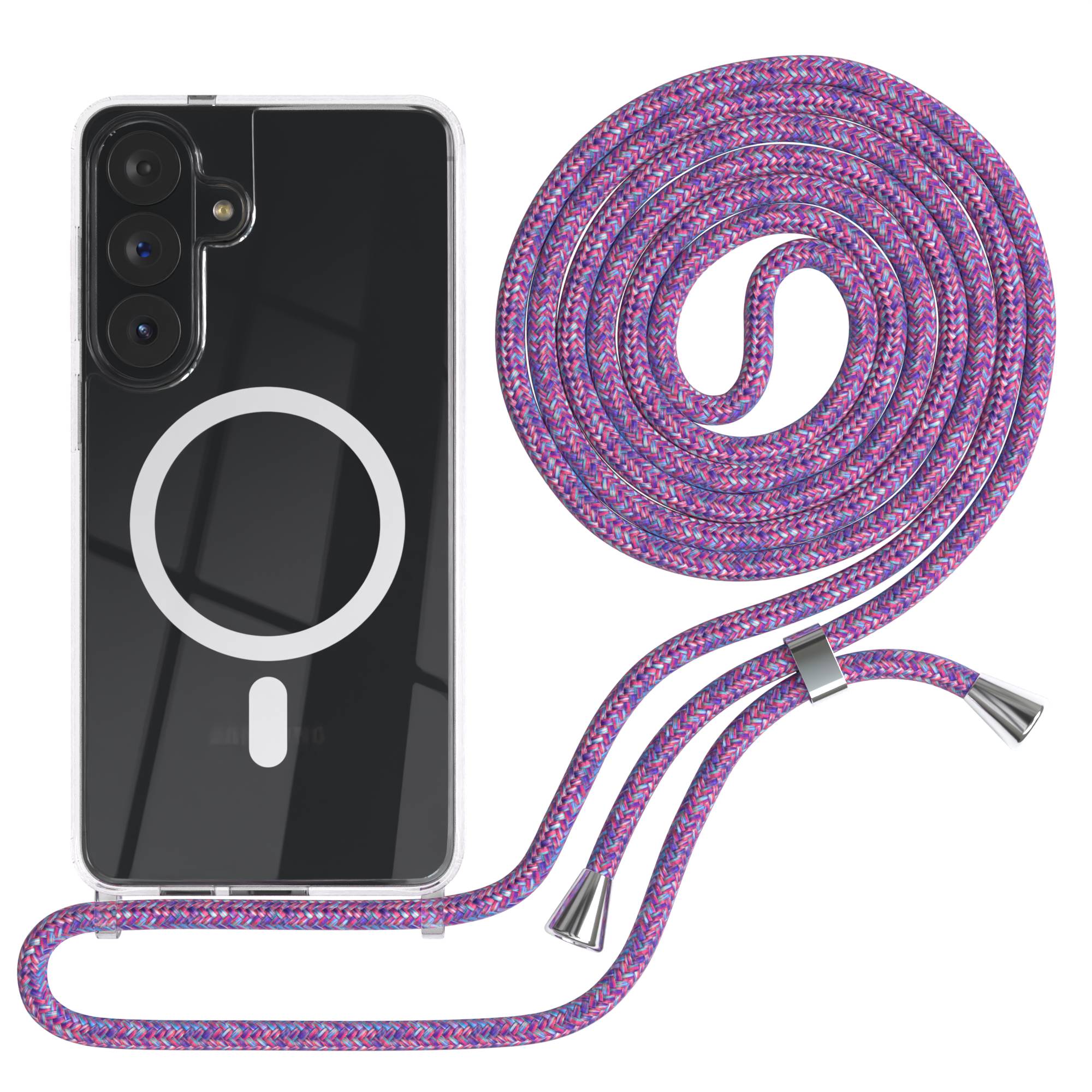 Galaxy S26 Plus transparente Hülle + Kordel mit MagSafe