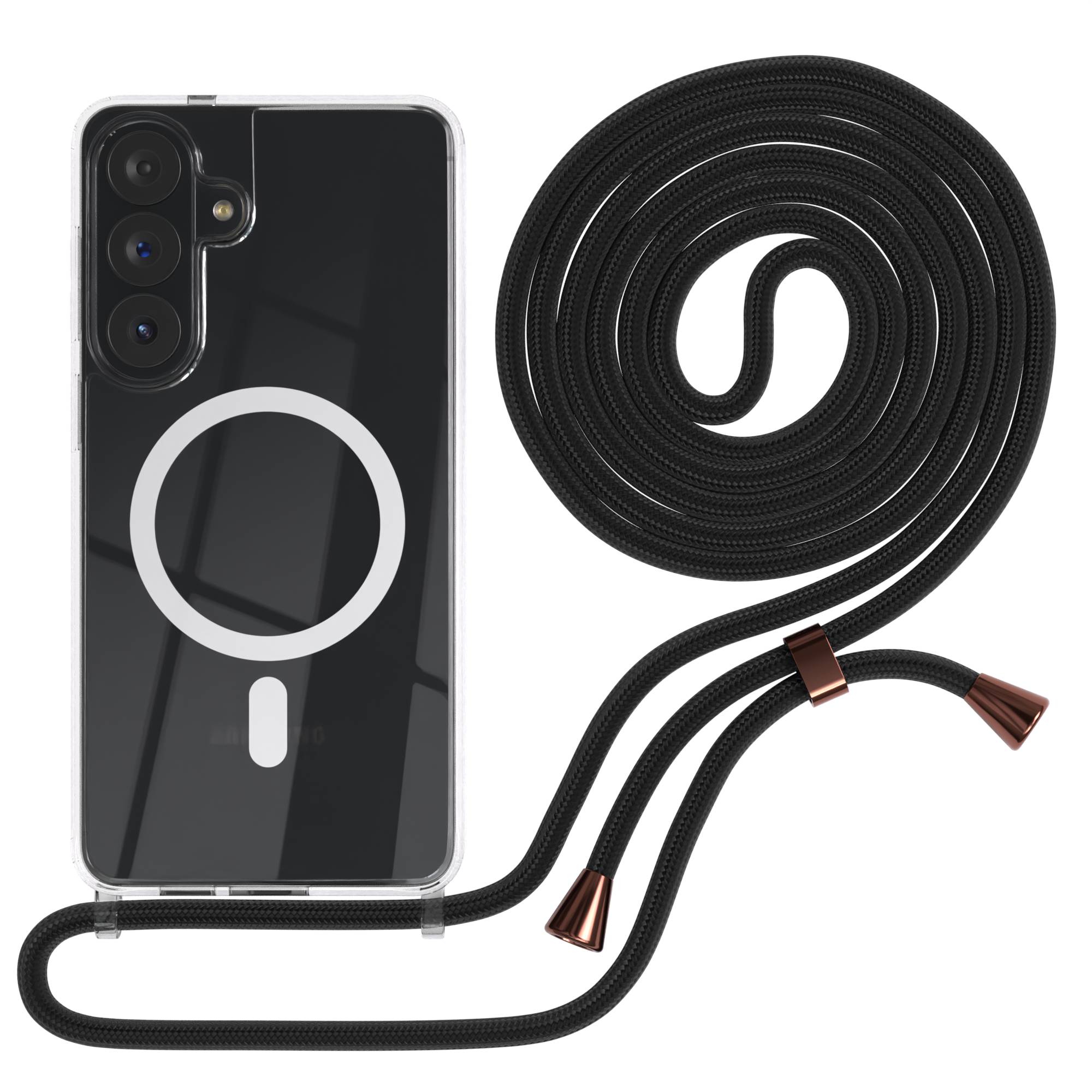 Galaxy S26 Plus transparente Hülle + Kordel mit MagSafe