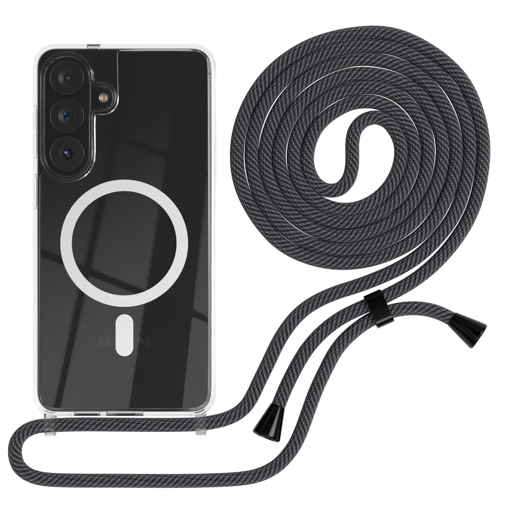 Galaxy S26 Plus transparente Hülle + Kordel mit MagSafe