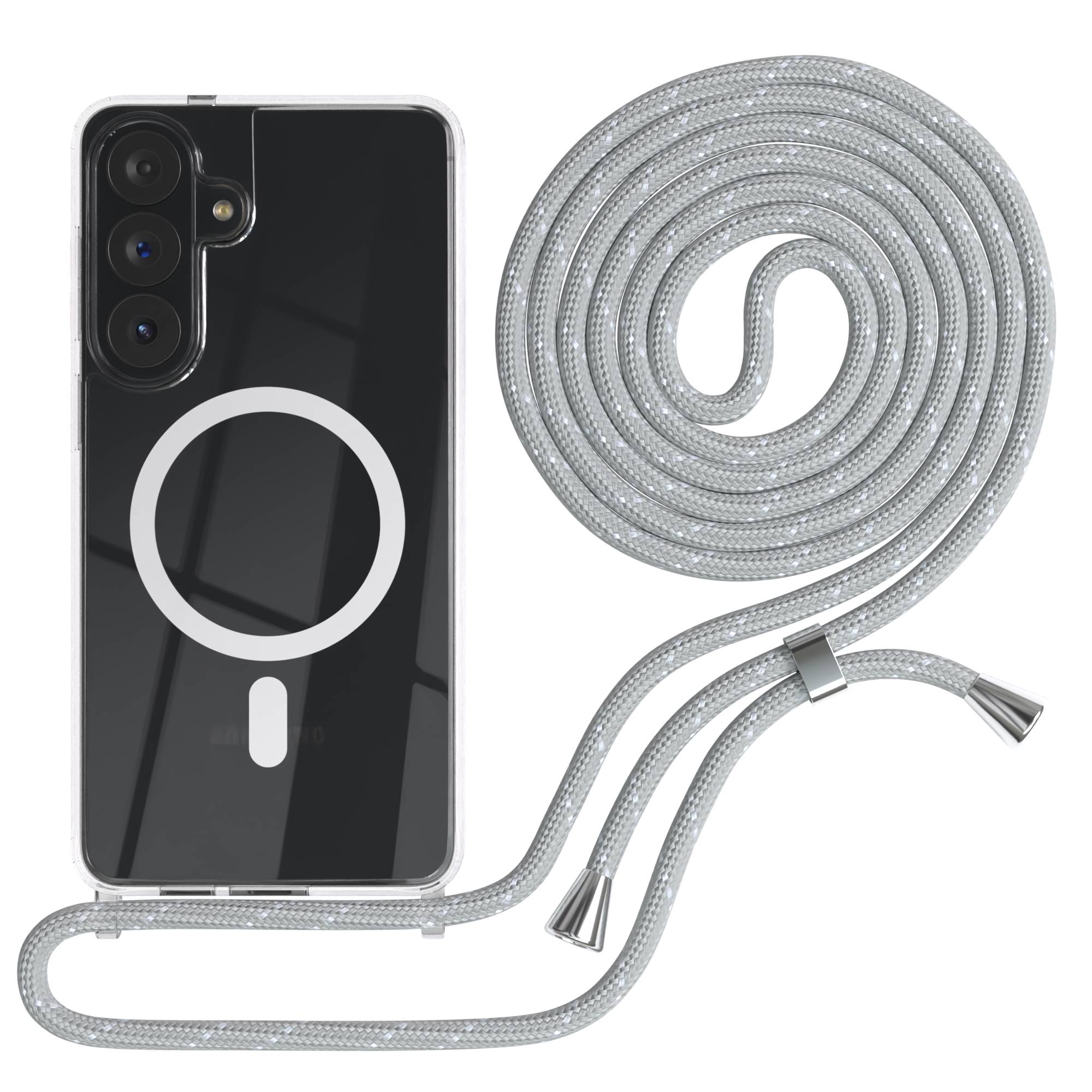 Galaxy S26 Plus transparente Hülle + Kordel mit MagSafe