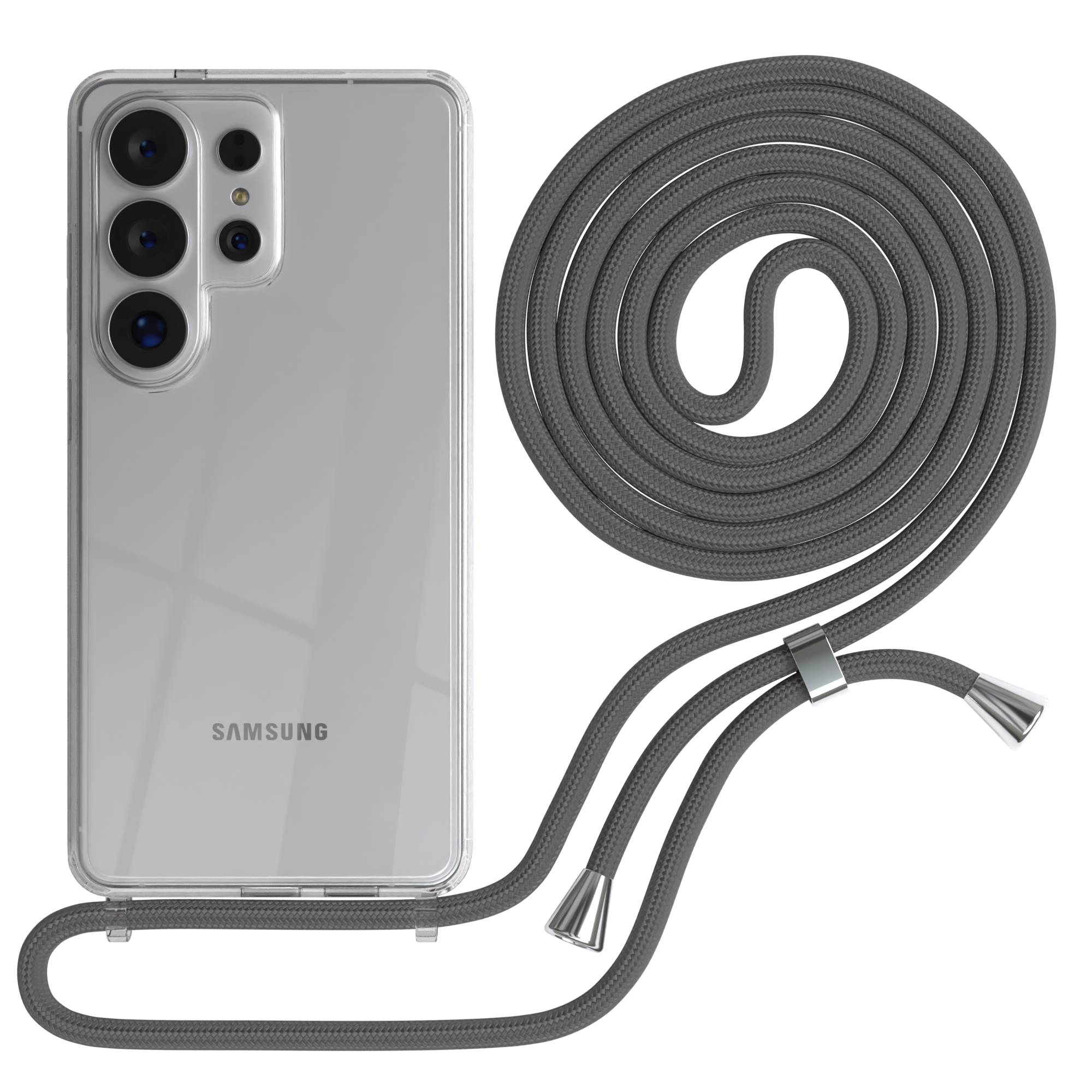 Samsung Galaxy S26 Ultra transparente Handykette mit verstellbarer Kordel TPU Hülle