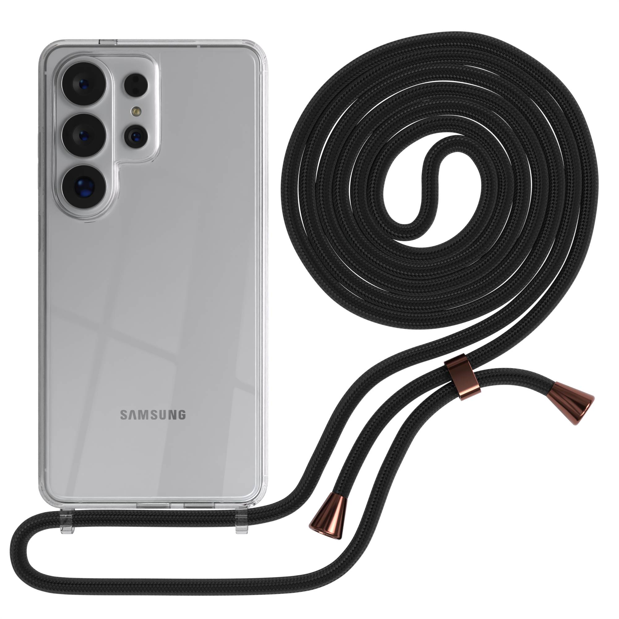 Samsung Galaxy S26 Ultra transparente Handykette mit verstellbarer Kordel TPU Hülle