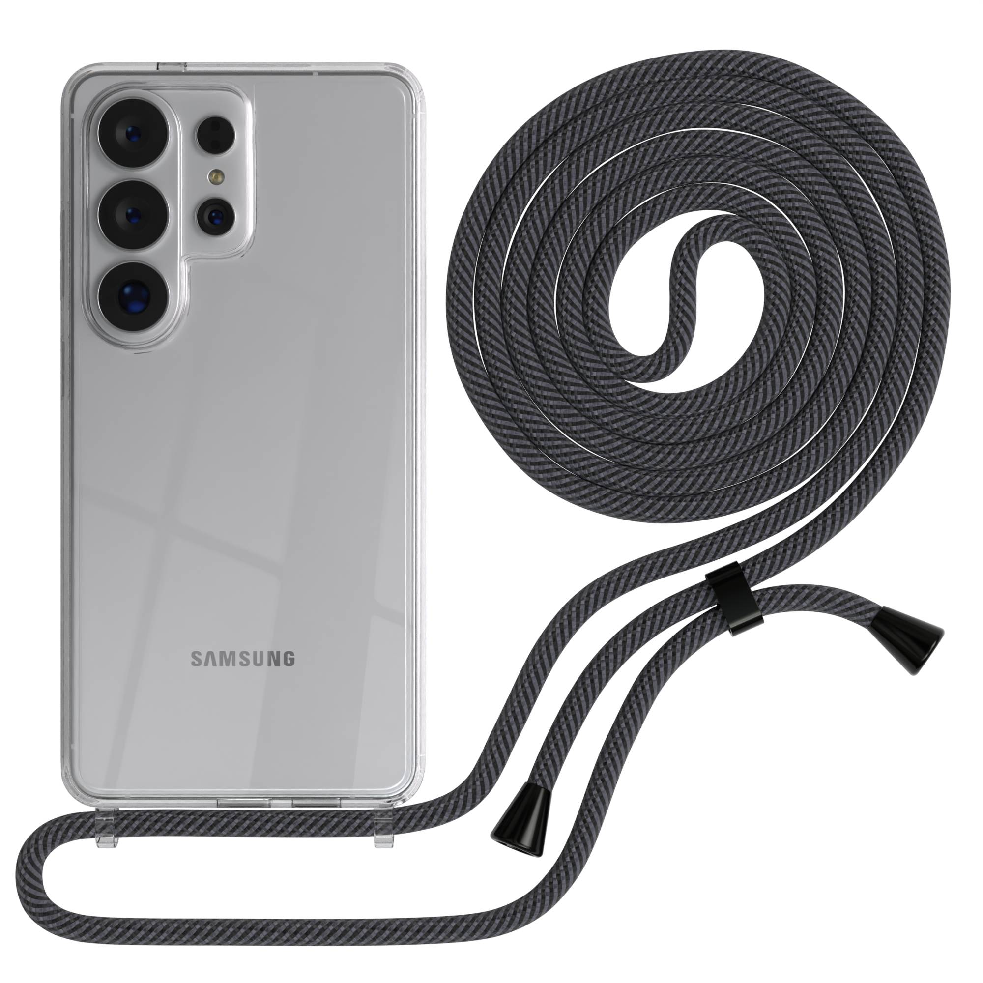 Samsung Galaxy S26 Ultra transparente Handykette mit verstellbarer Kordel TPU Hülle