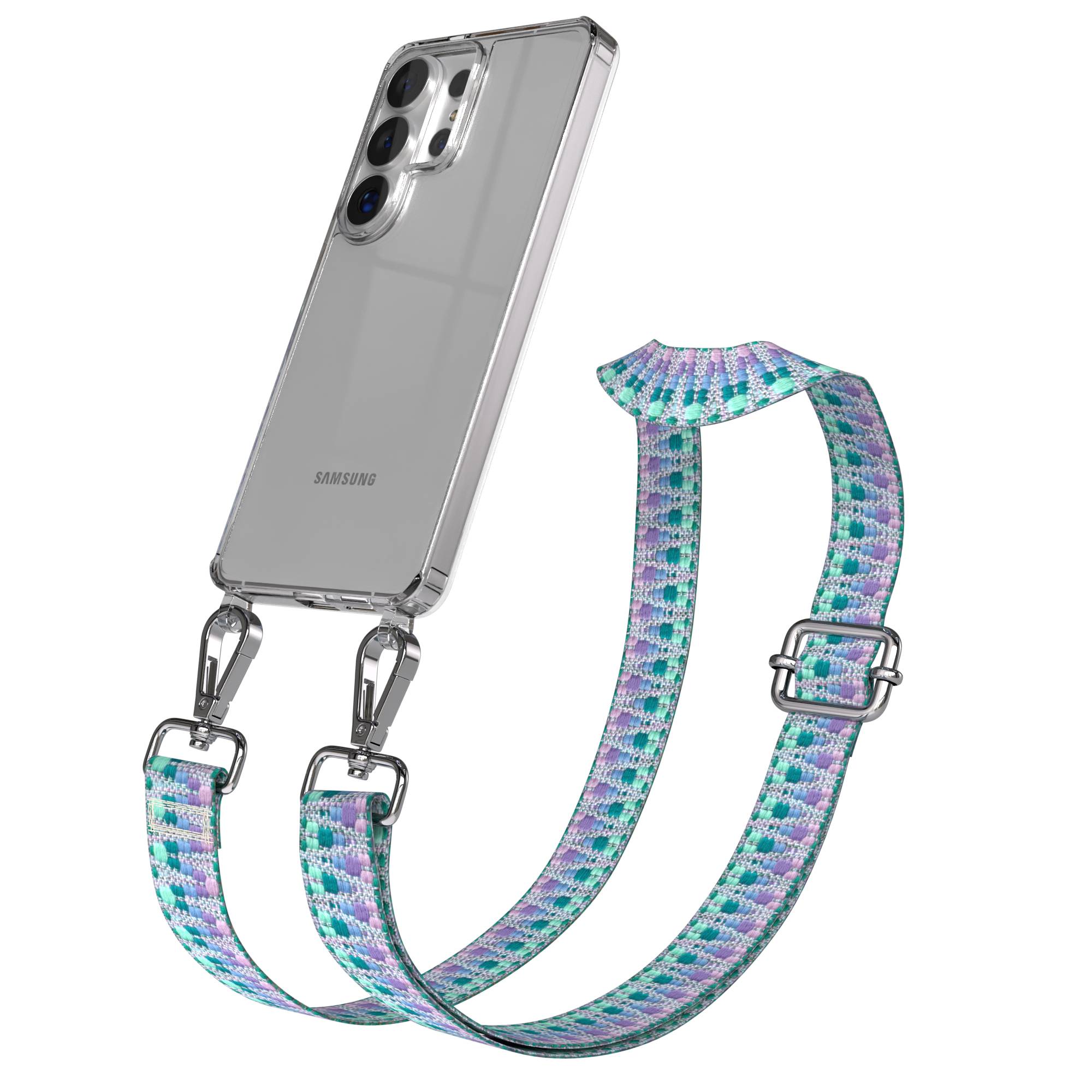 Samsung Galaxy S26 Ultra Handykette mit Boho Band verstellbar