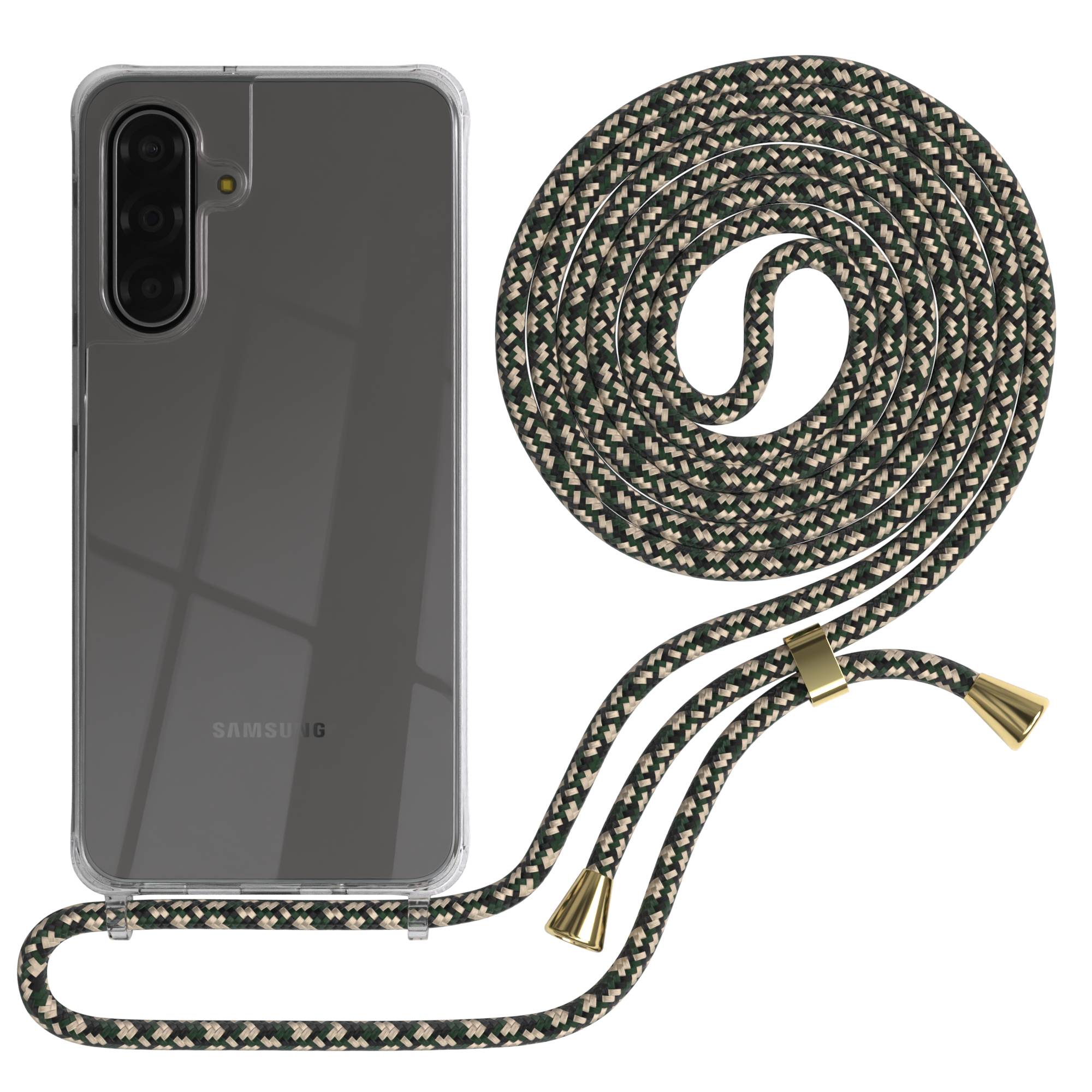 Samsung Galaxy A17 transparente Handykette mit verstellbarer Kordel TPU Hülle