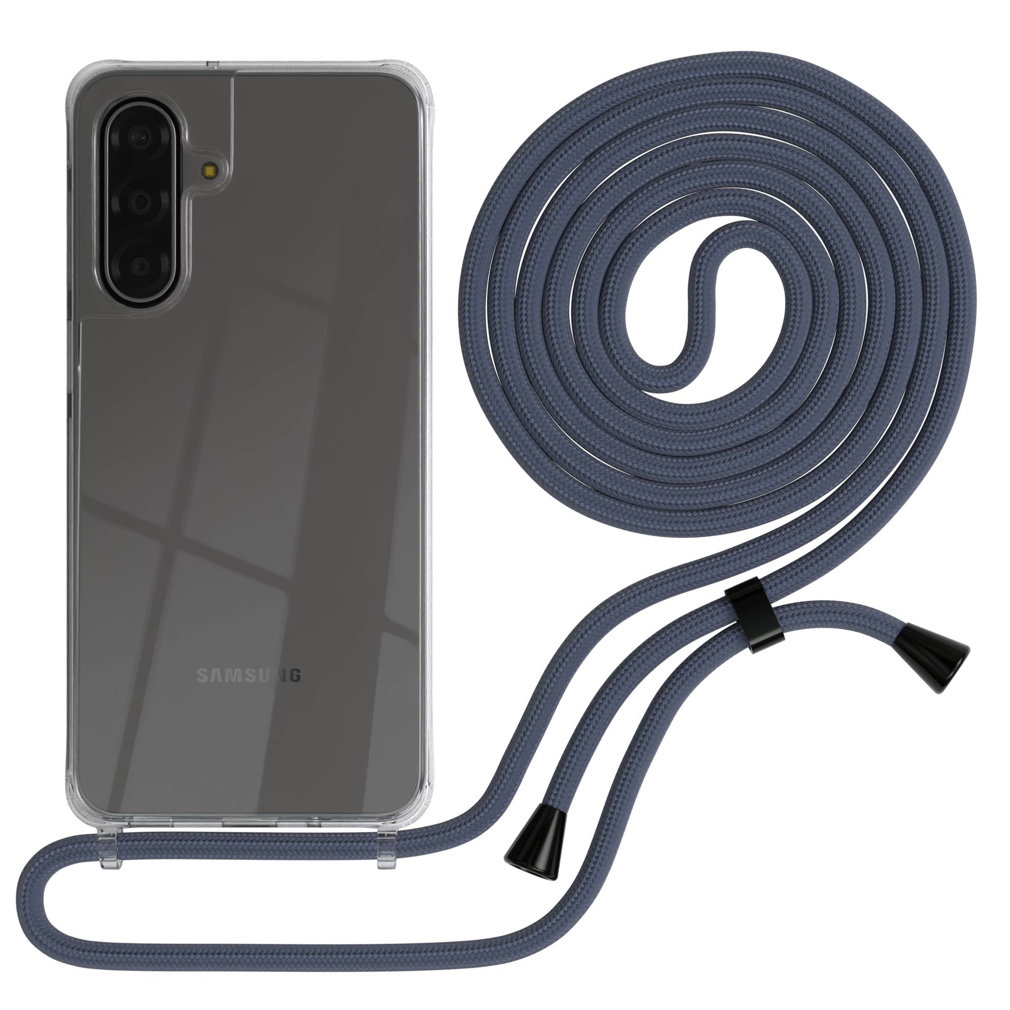 Samsung Galaxy A17 transparente Handykette mit verstellbarer Kordel TPU Hülle