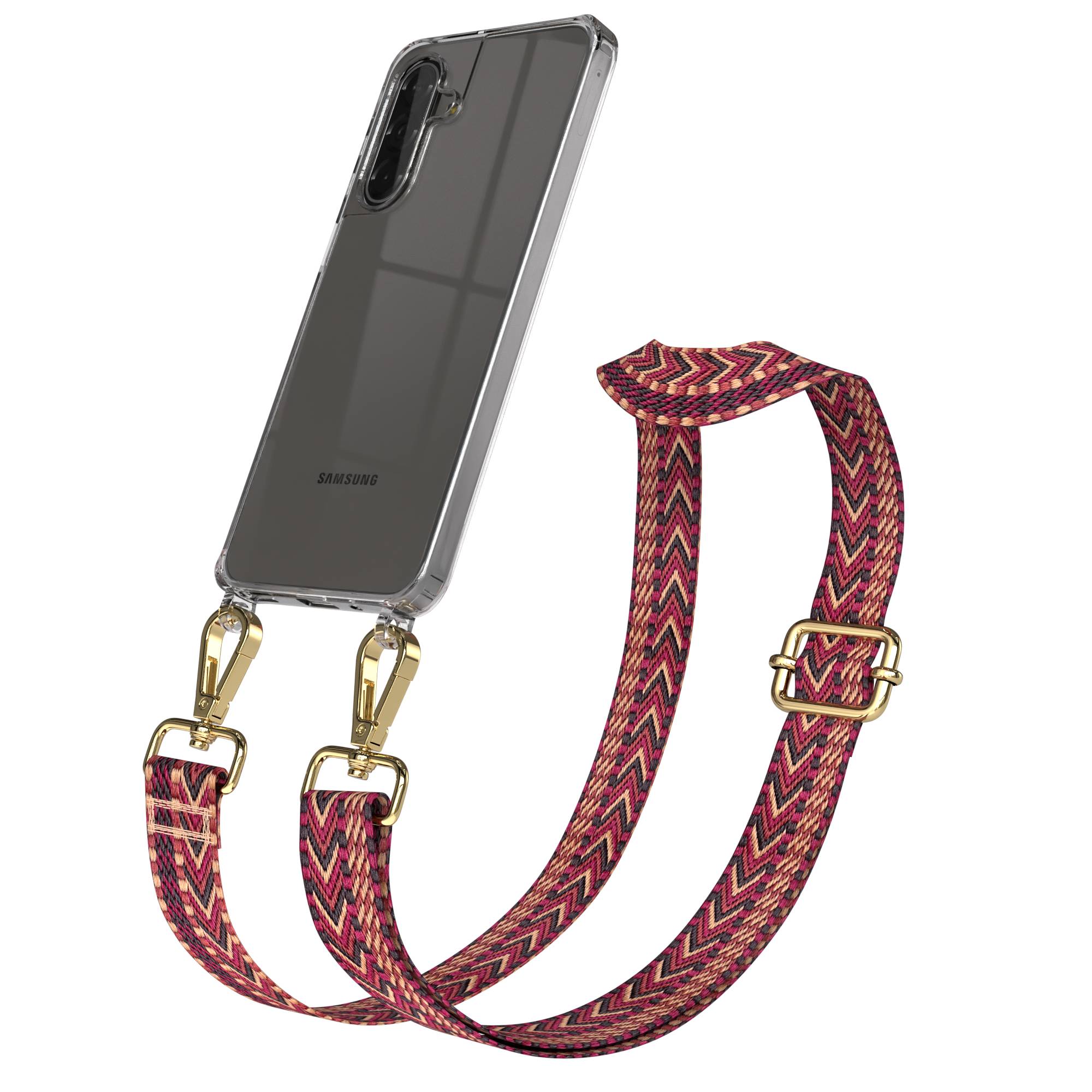 Samsung Galaxy A17 Handykette mit Boho Band und verstellbarem Trageriemen