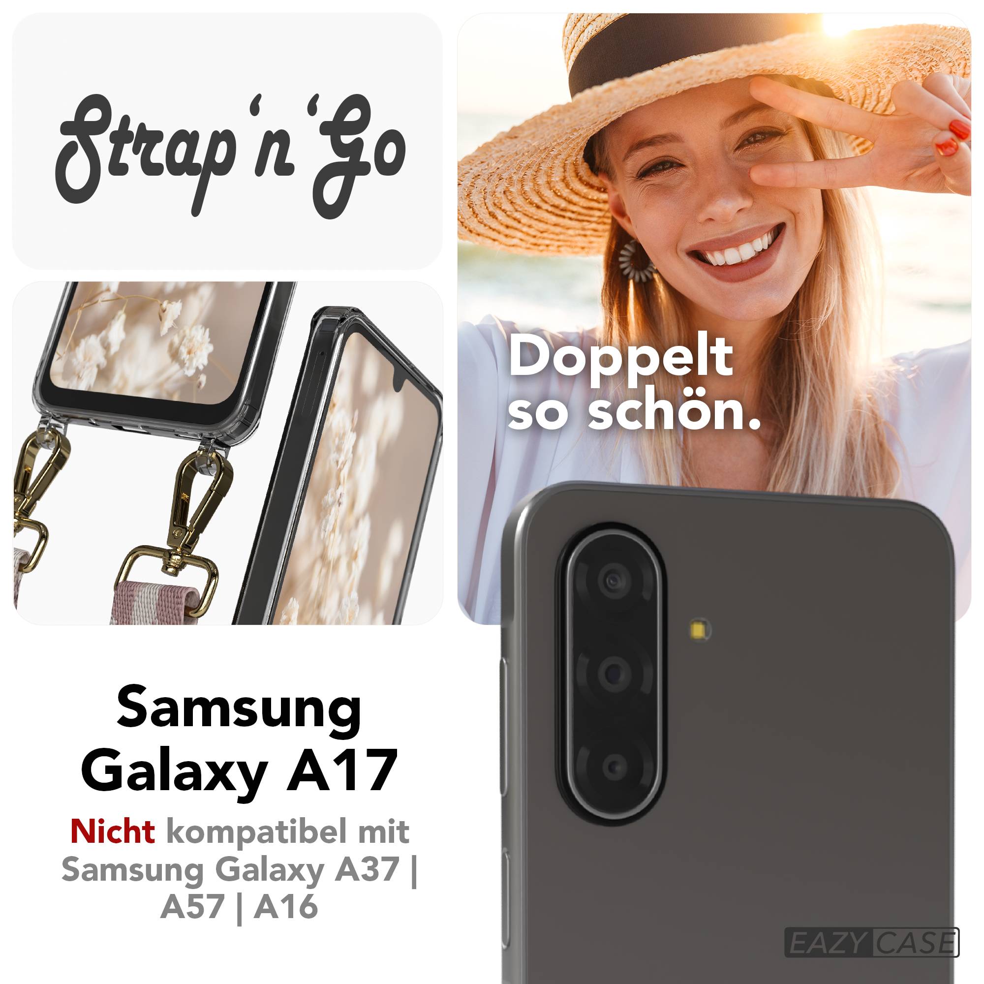 Samsung Galaxy A17 Handykette mit verstellbarem Boho Band EAZY CASE