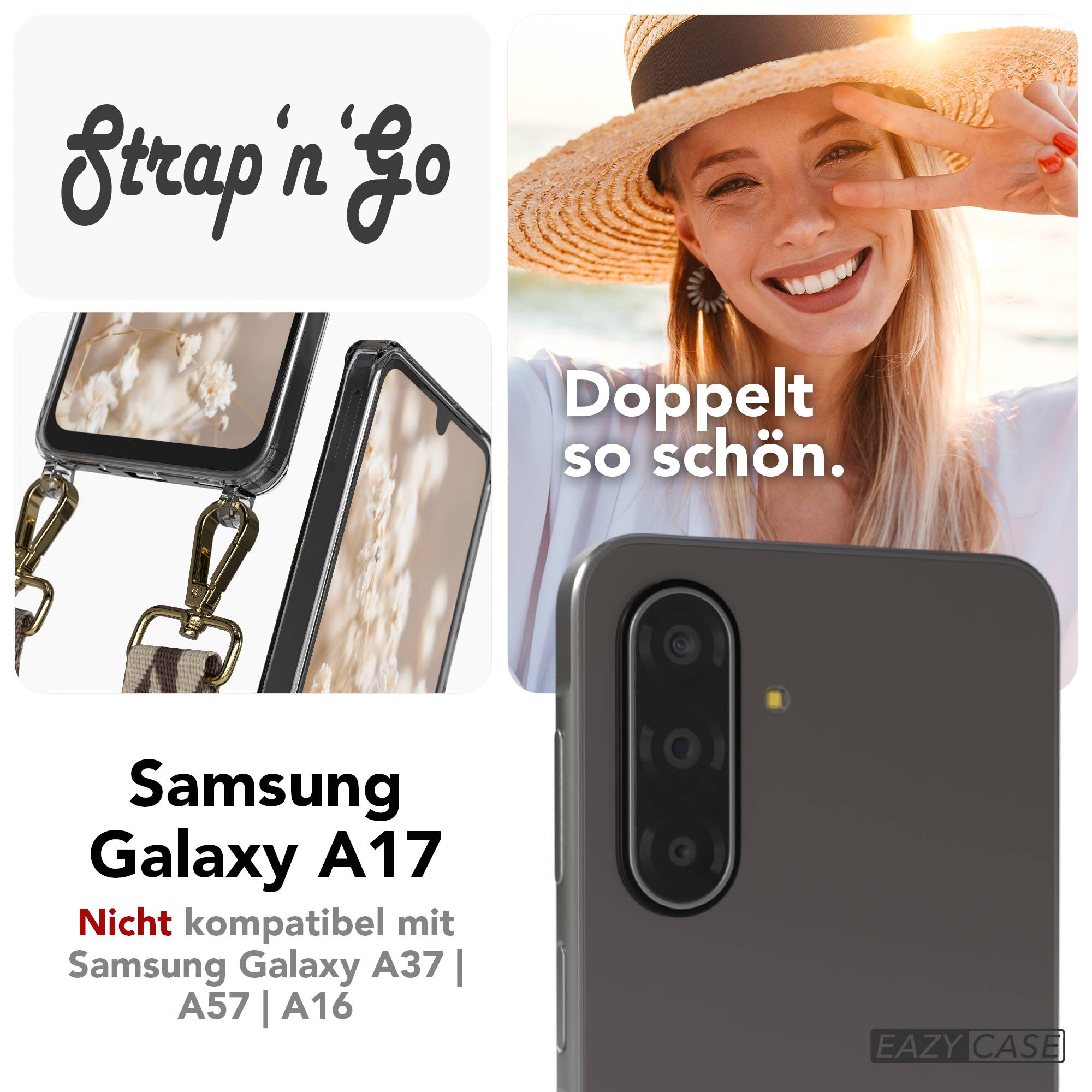 Samsung Galaxy A17 Handykette mit verstellbarem Boho Band EAZY CASE