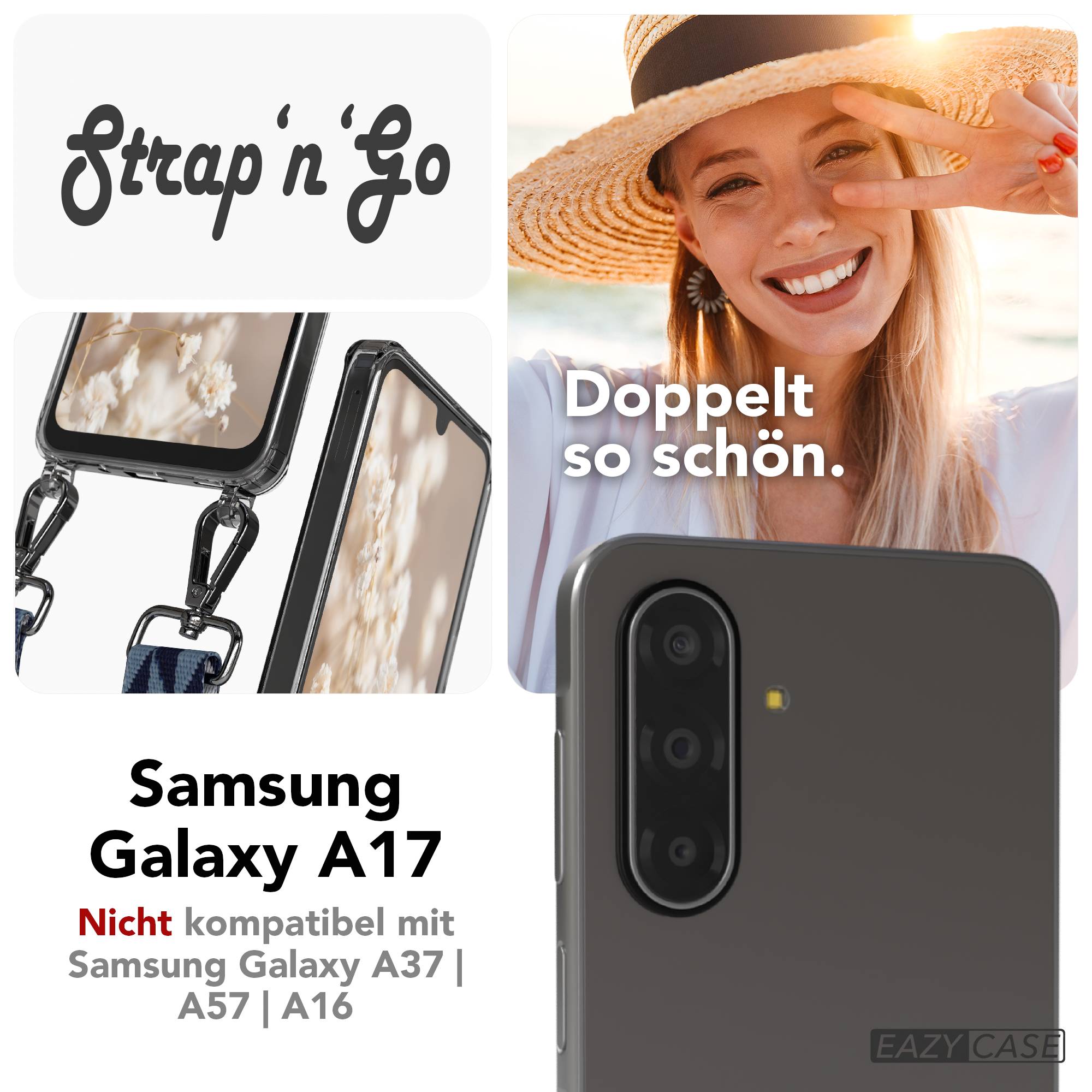 Samsung Galaxy A17 Handykette mit verstellbarem Boho Band EAZY CASE