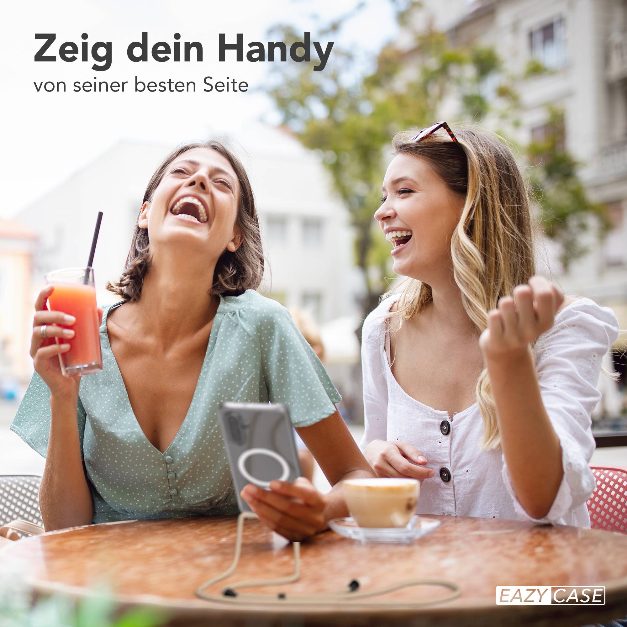 Samsung Galaxy A17 transparente Handykette mit MagSafe und verstellbarer Kordel