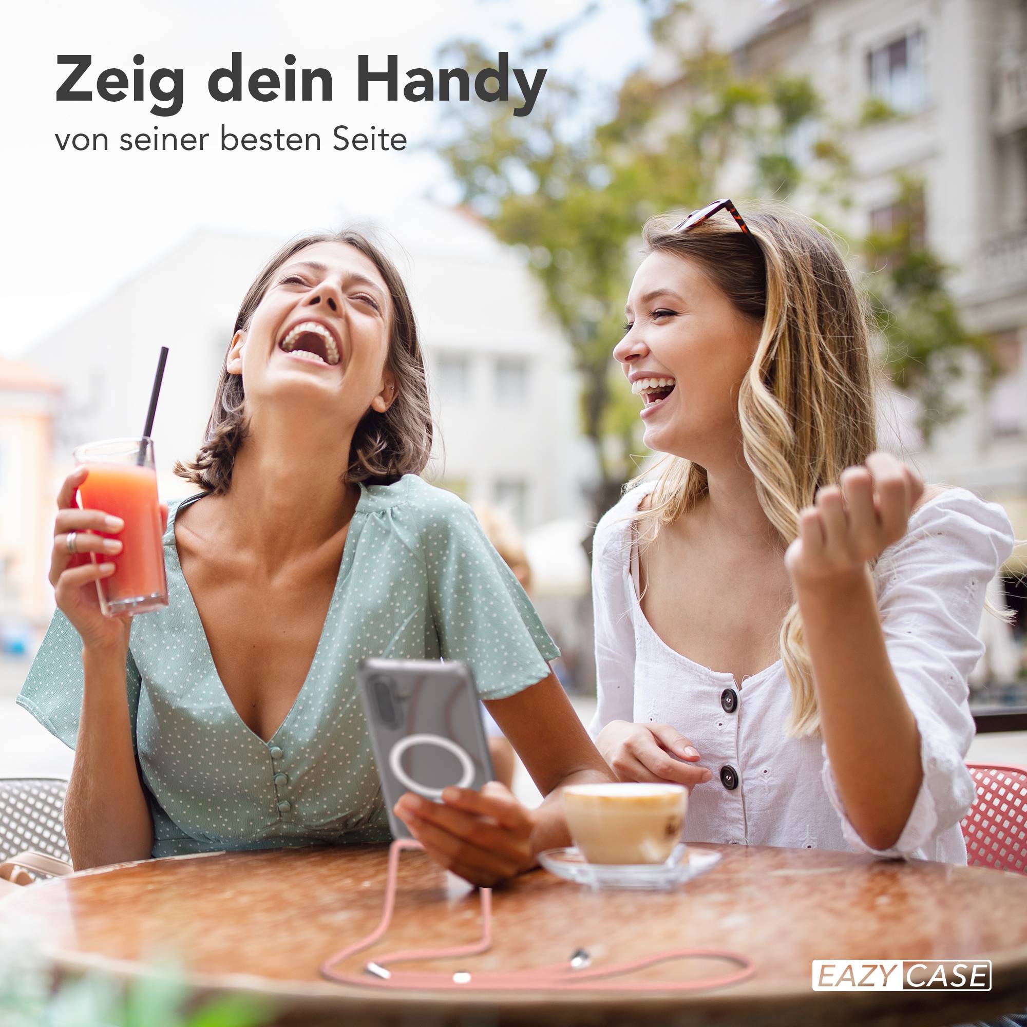 Samsung Galaxy A17 transparente Handykette mit MagSafe und verstellbarer Kordel