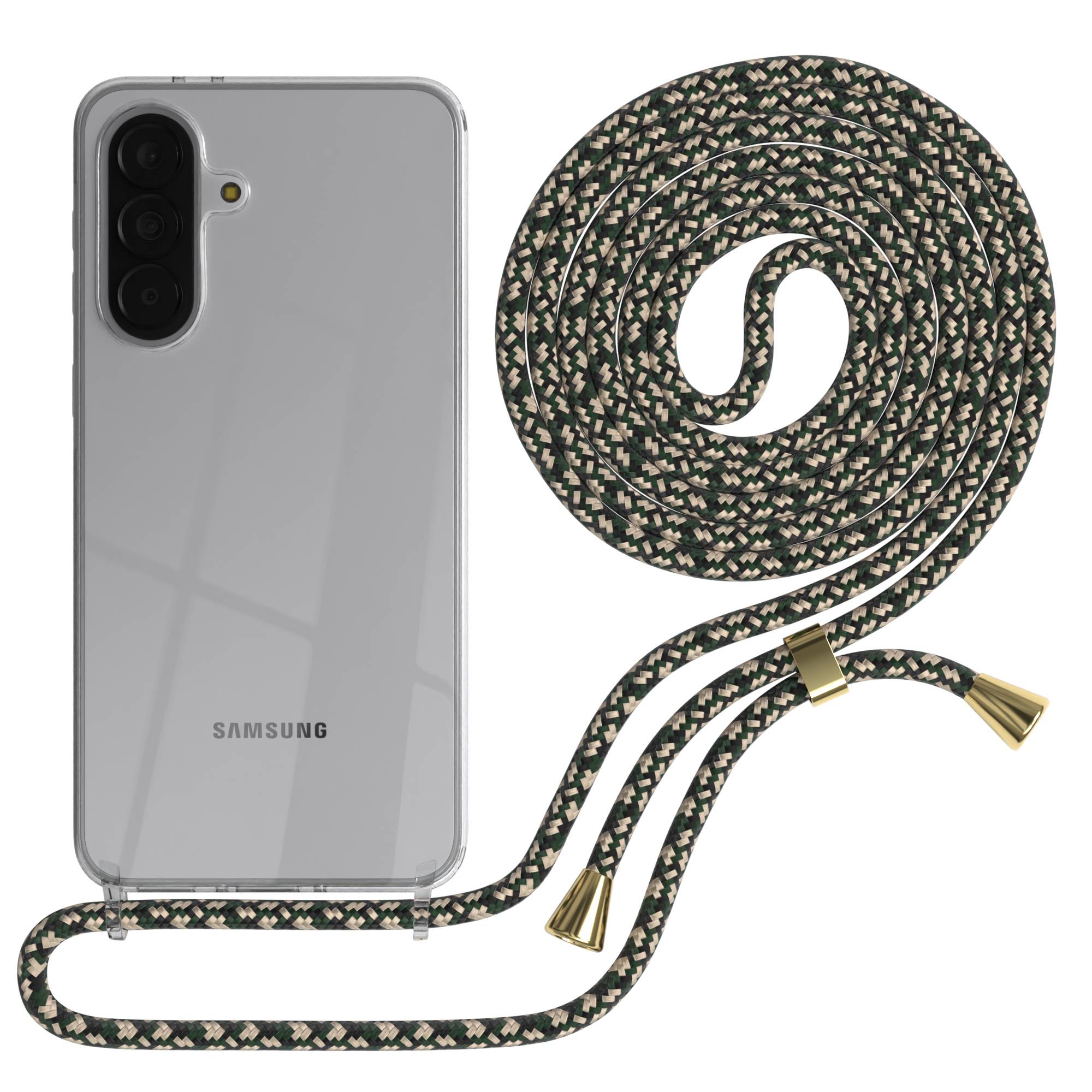 Samsung Galaxy A37 transparente Handykette mit verstellbarer Kordel TPU Schutzhülle
