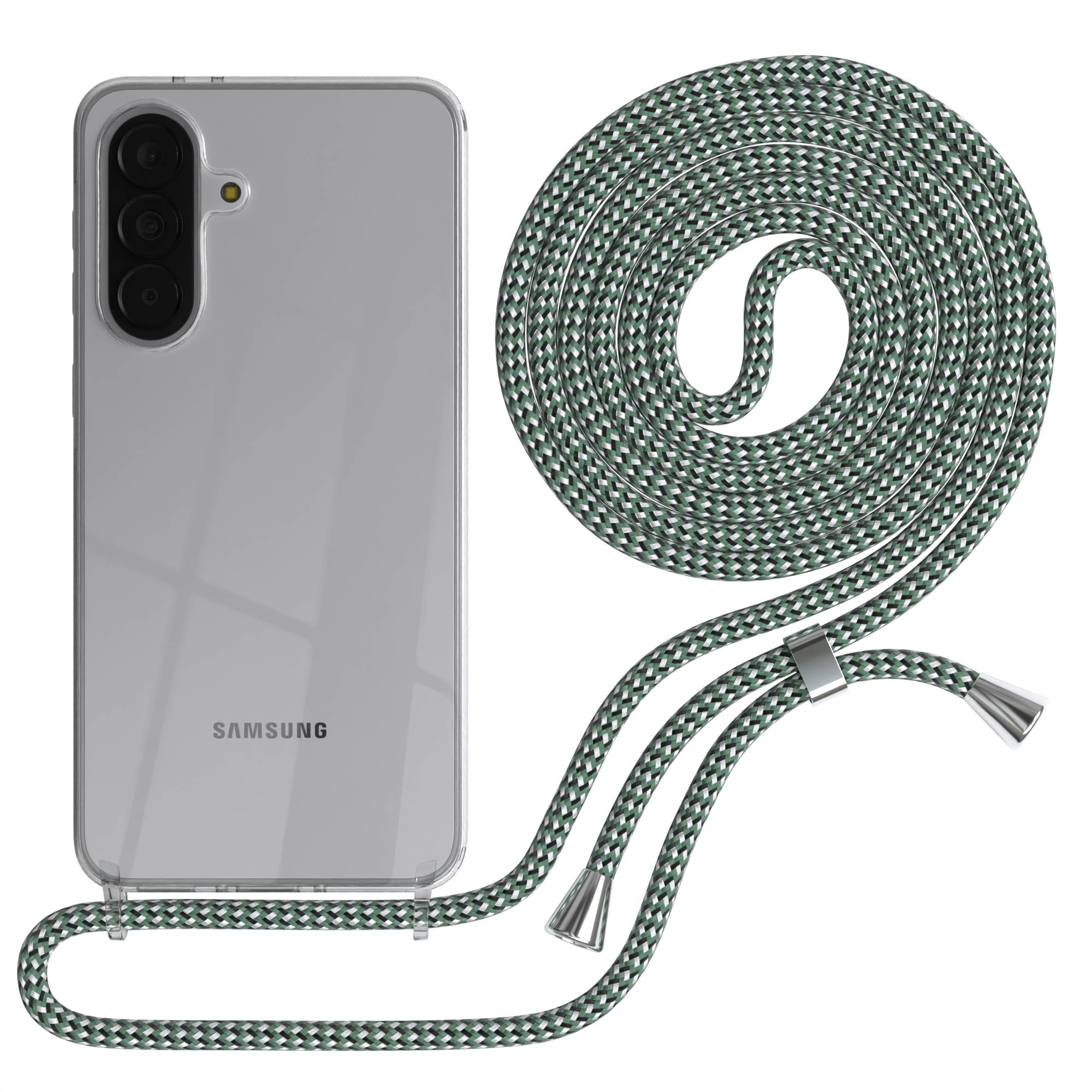 Samsung Galaxy A37 transparente Handykette mit verstellbarer Kordel TPU Schutzhülle