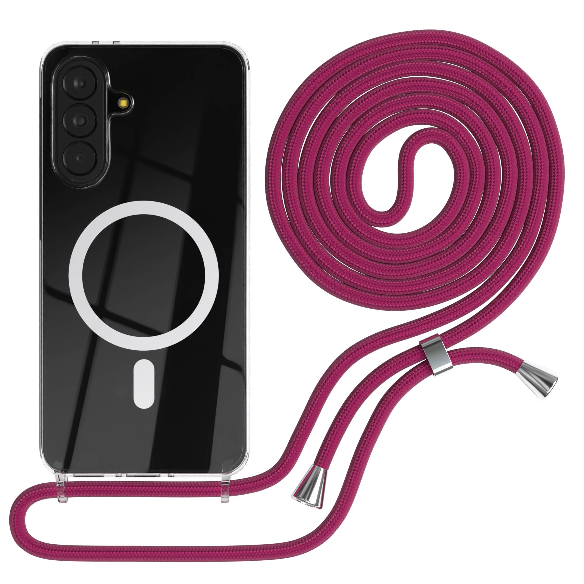 Galaxy A37 transparente Hülle + Kordel mit MagSafe
