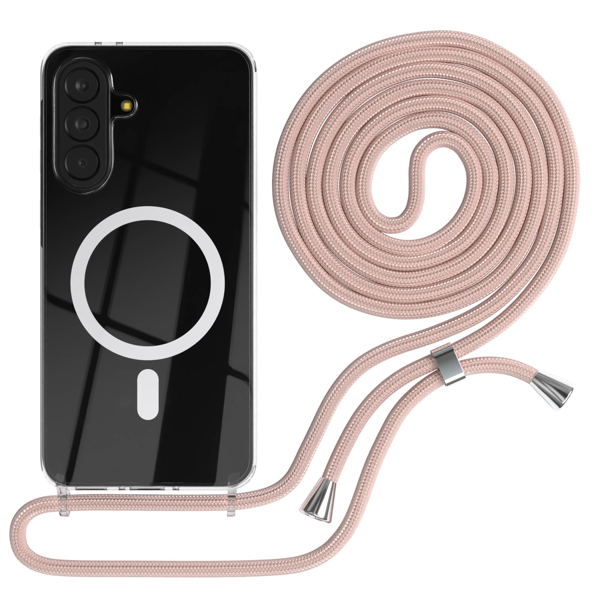 Galaxy A37 transparente Hülle + Kordel mit MagSafe