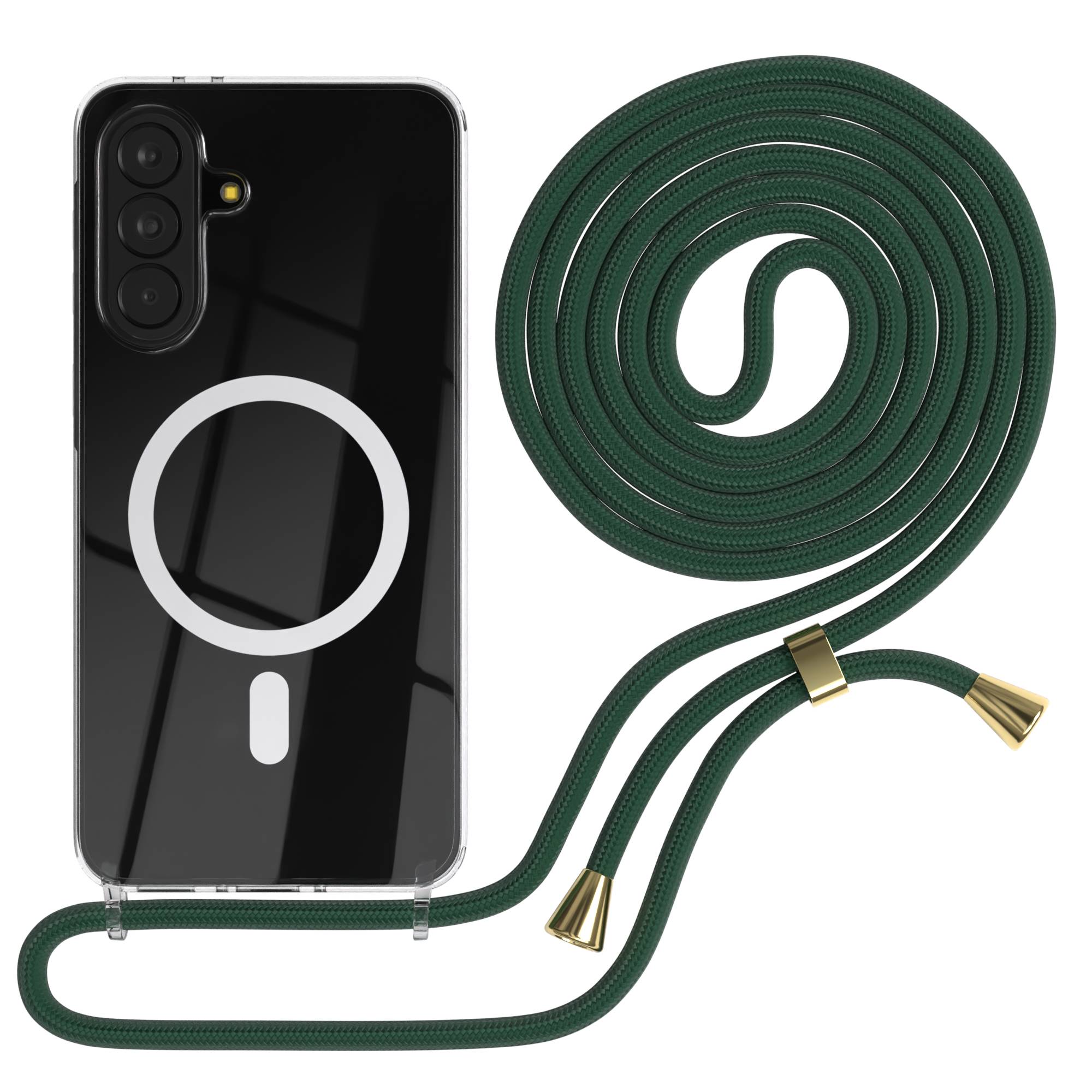 Galaxy A37 transparente Hülle + Kordel mit MagSafe
