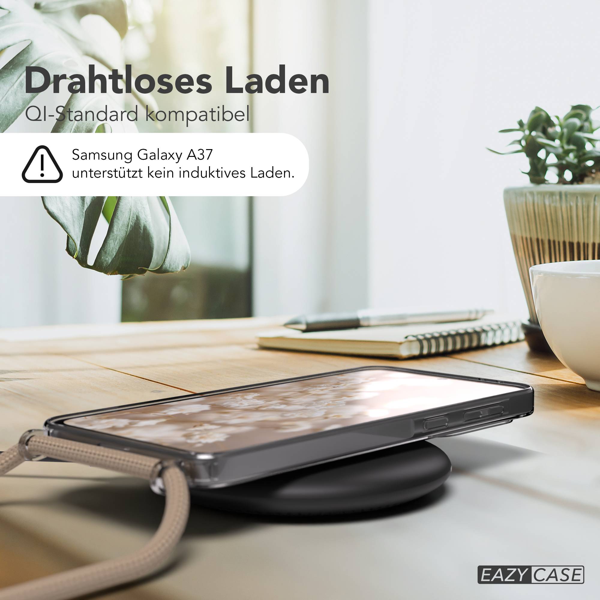 Galaxy A37 transparente Hülle + Kordel mit MagSafe