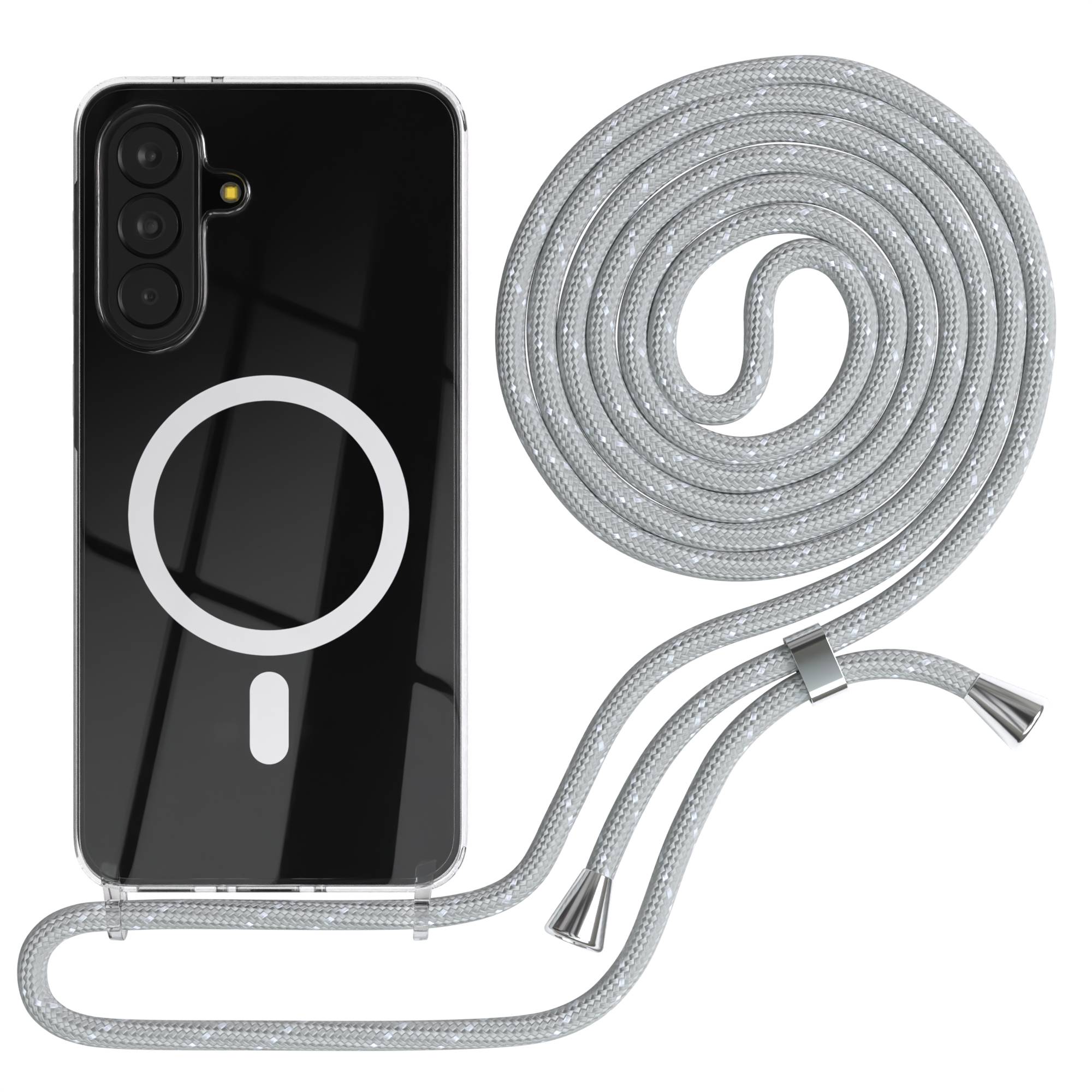 Galaxy A37 transparente Hülle + Kordel mit MagSafe
