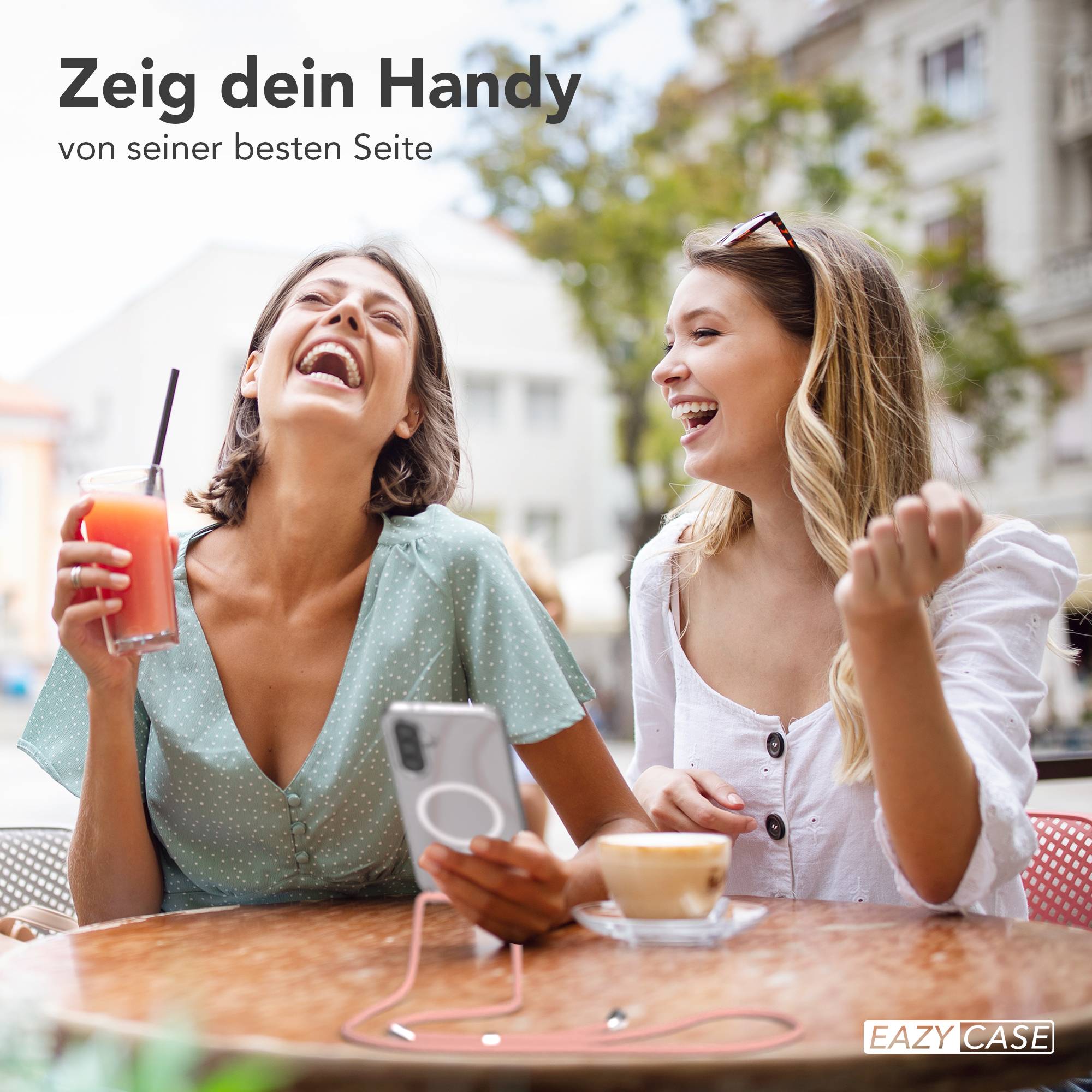 Samsung Galaxy A37 transparente Handykette mit MagSafe Technologie Kordel