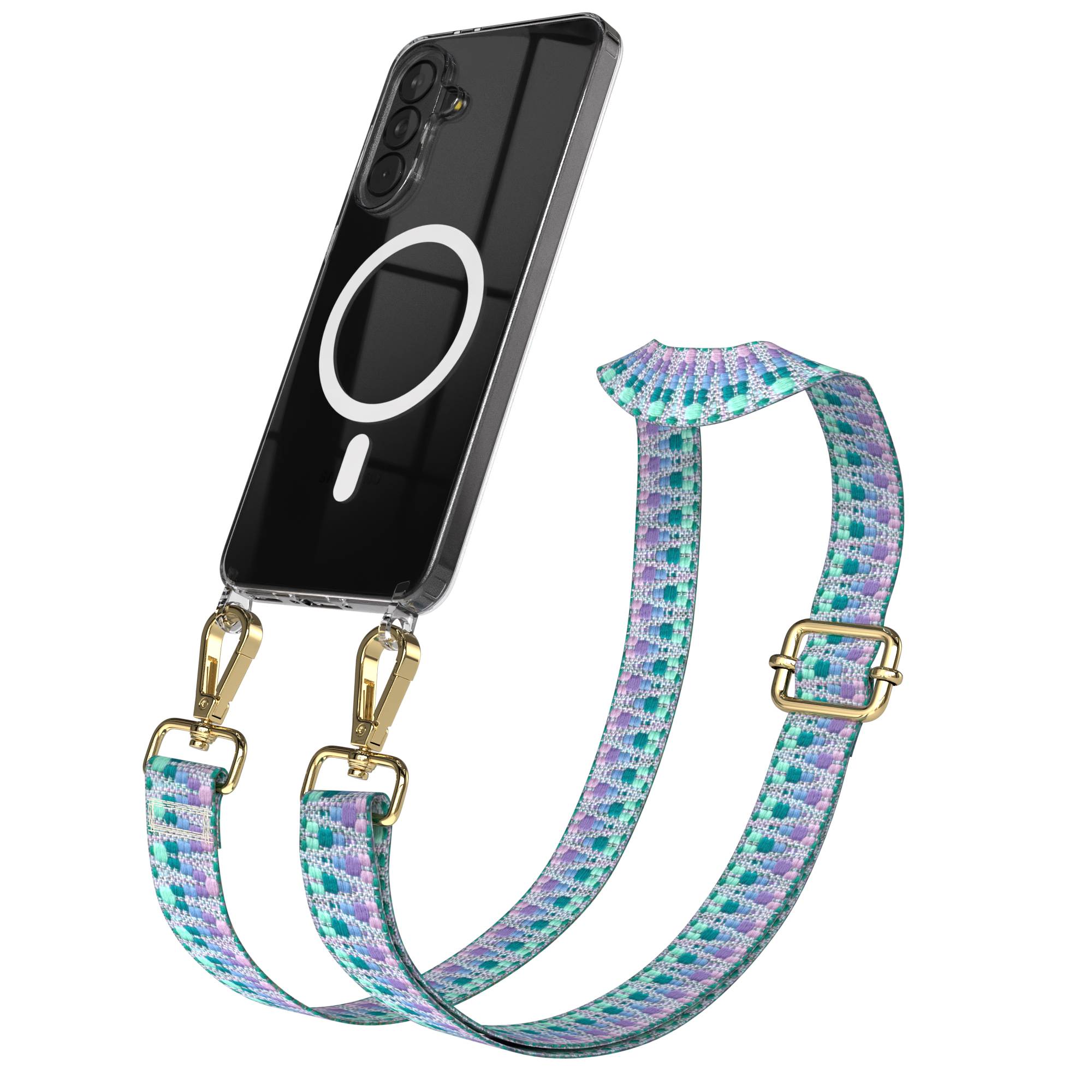 Samsung Galaxy A37 Handykette mit MagSafe und Boho Trageriemen Set