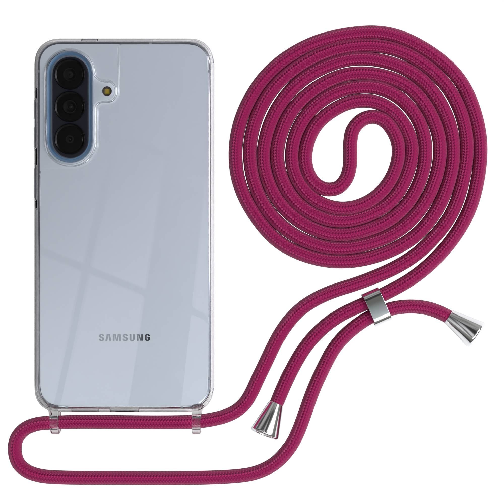 Samsung Galaxy A57 transparente Handykette mit verstellbarer Kordel zum Umhängen