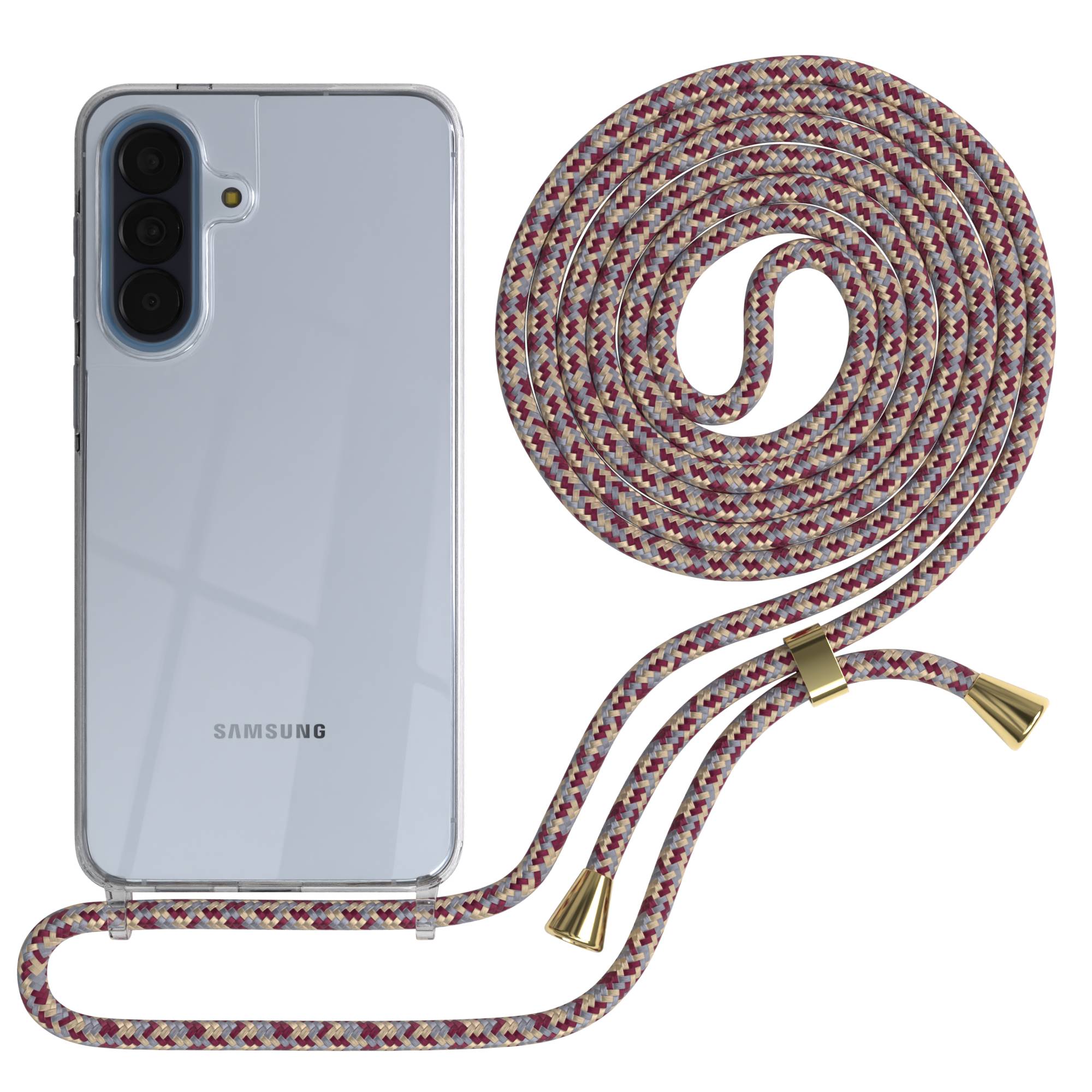 Samsung Galaxy A57 transparente Handykette mit verstellbarer Kordel zum Umhängen