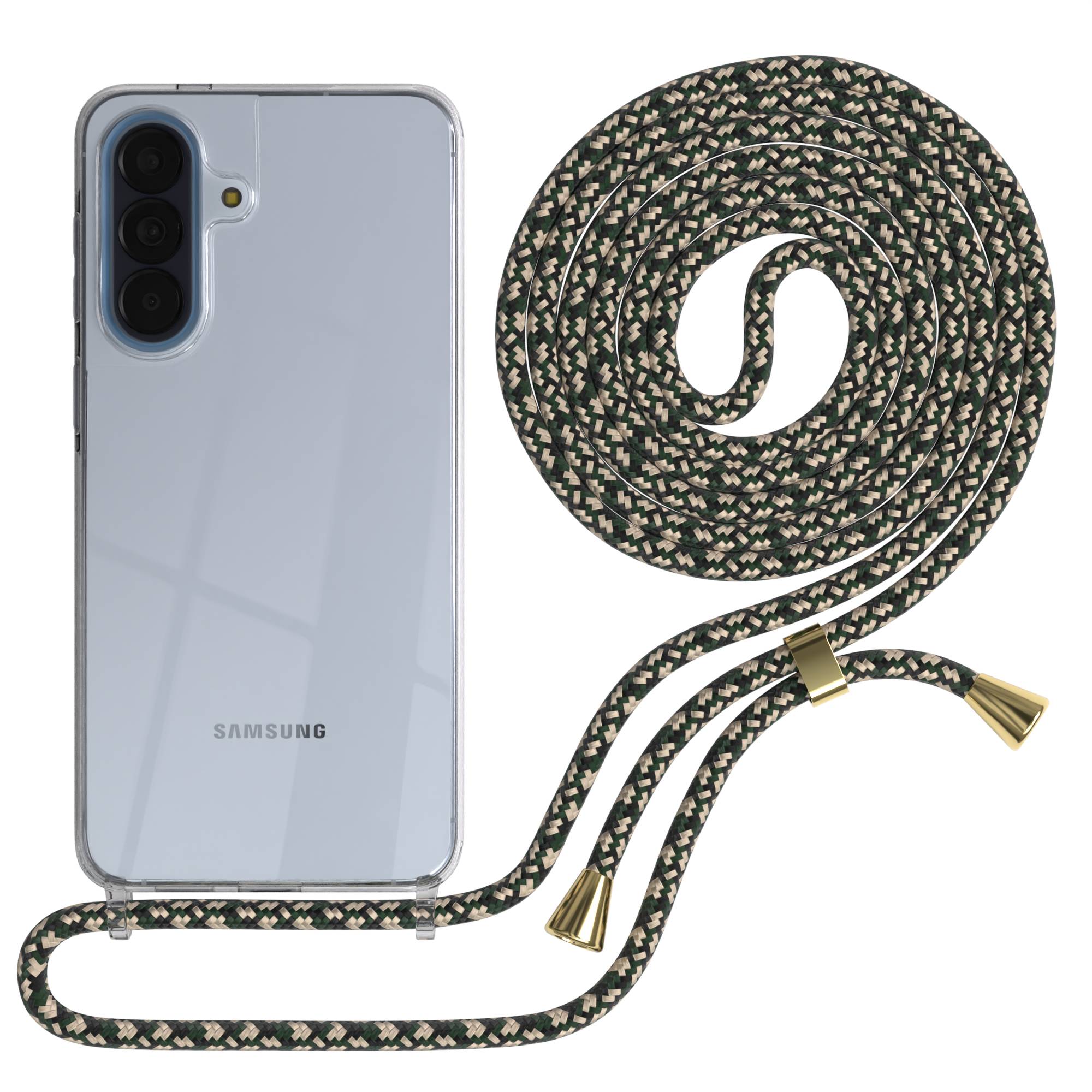 Samsung Galaxy A57 transparente Handykette mit verstellbarer Kordel zum Umhängen