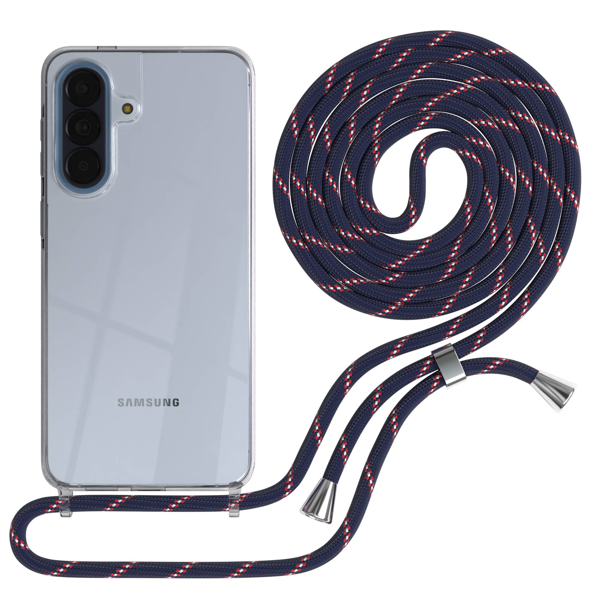Samsung Galaxy A57 transparente Handykette mit verstellbarer Kordel zum Umhängen