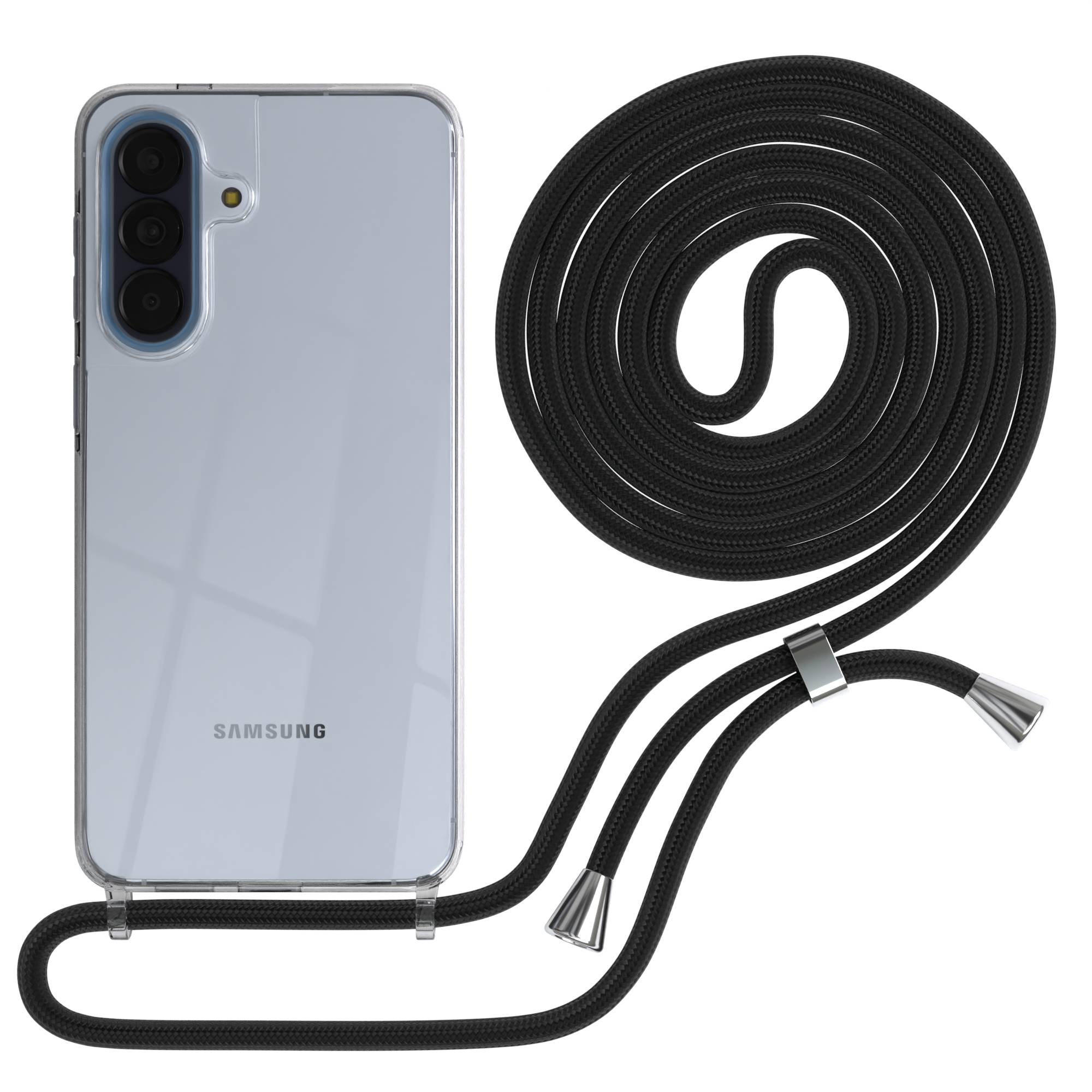 Samsung Galaxy A57 transparente Handykette mit verstellbarer Kordel zum Umhängen