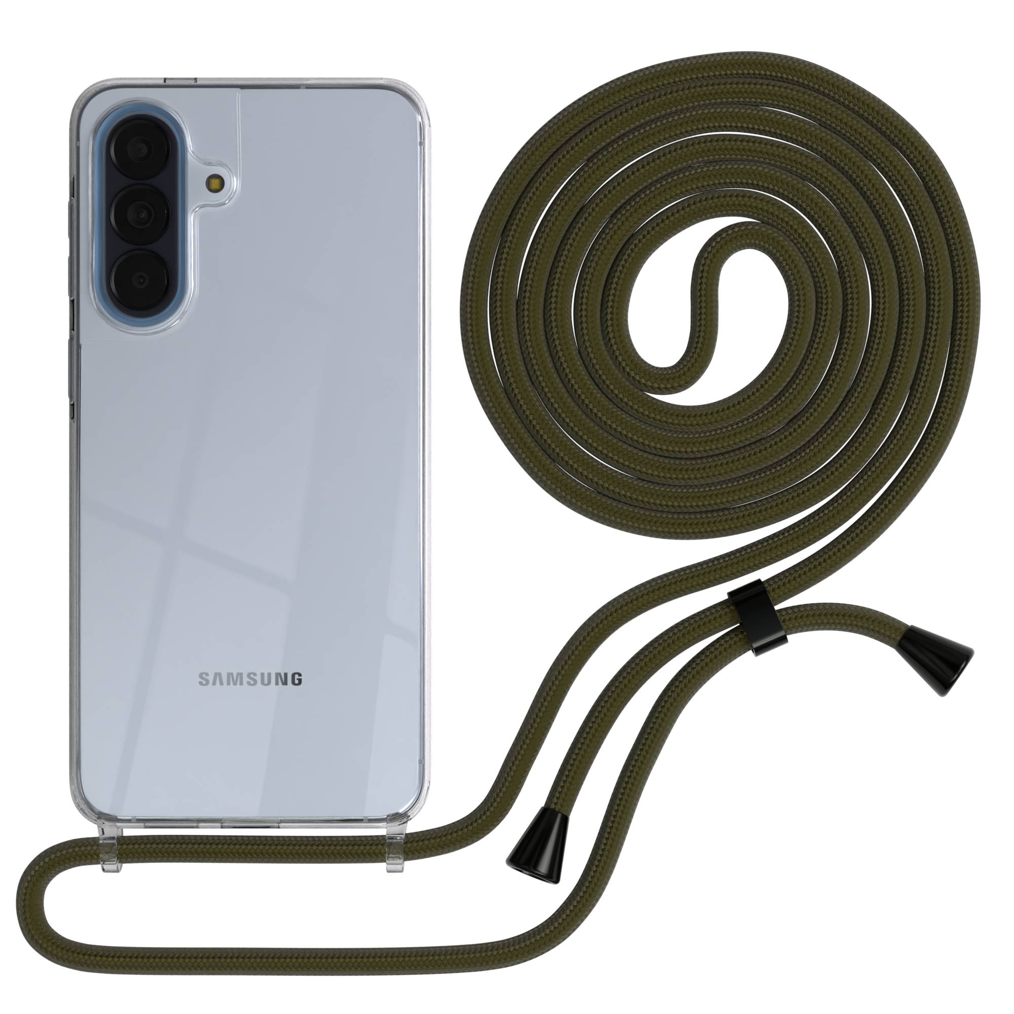 Samsung Galaxy A57 transparente Handykette mit verstellbarer Kordel zum Umhängen