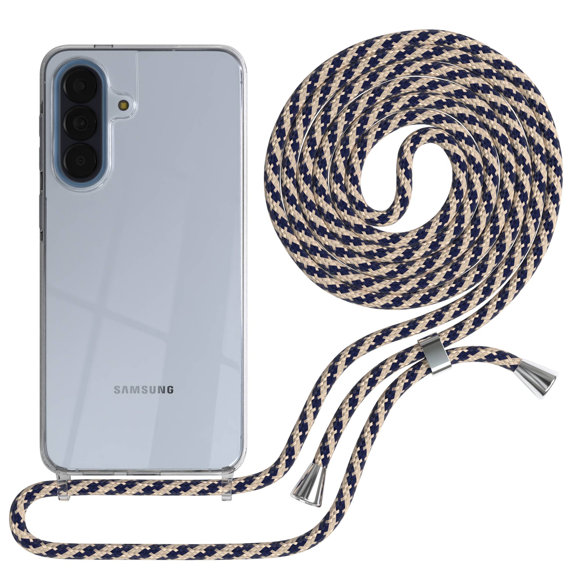 Samsung Galaxy A57 transparente Handykette mit verstellbarer Kordel zum Umhängen