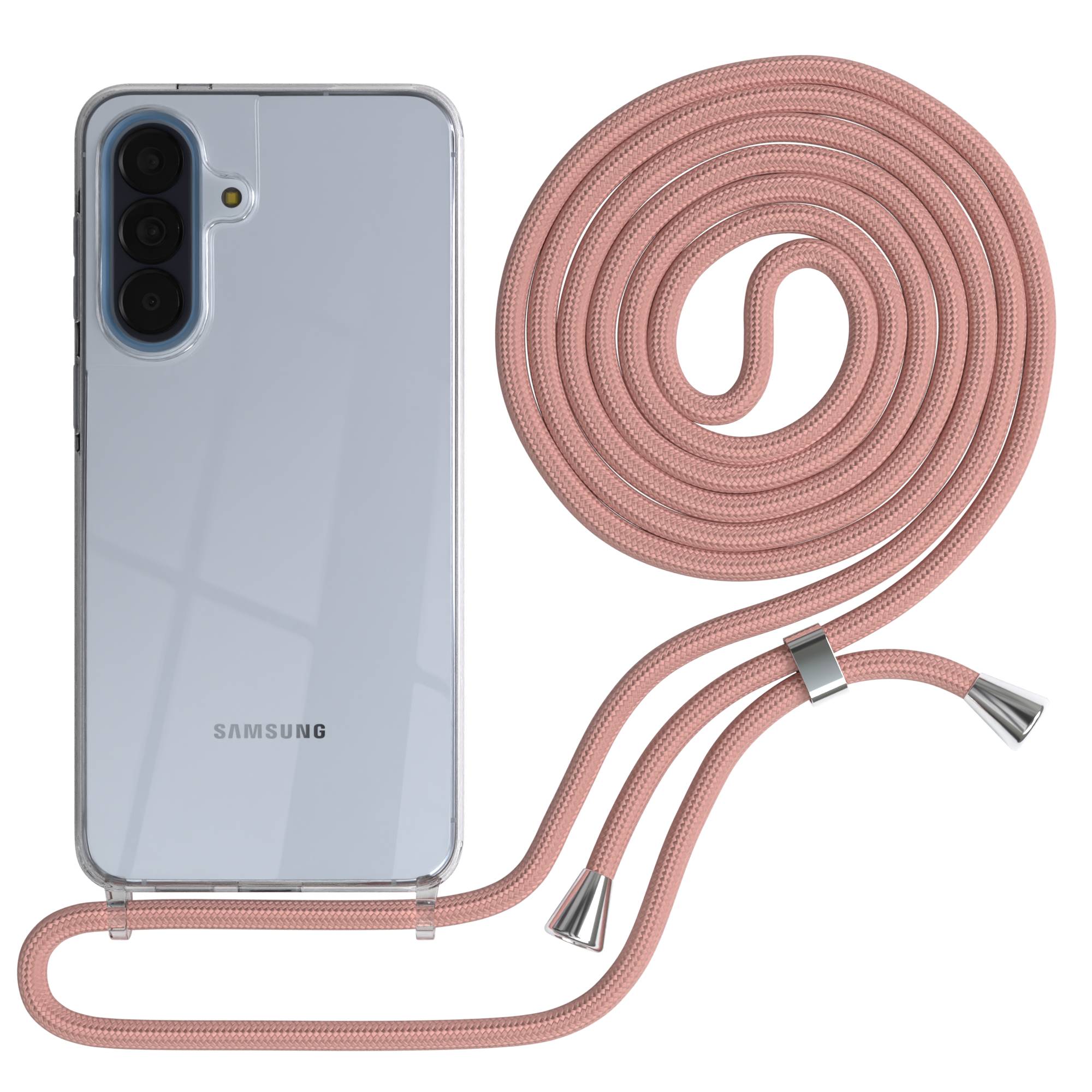Samsung Galaxy A57 transparente Handykette mit verstellbarer Kordel zum Umhängen