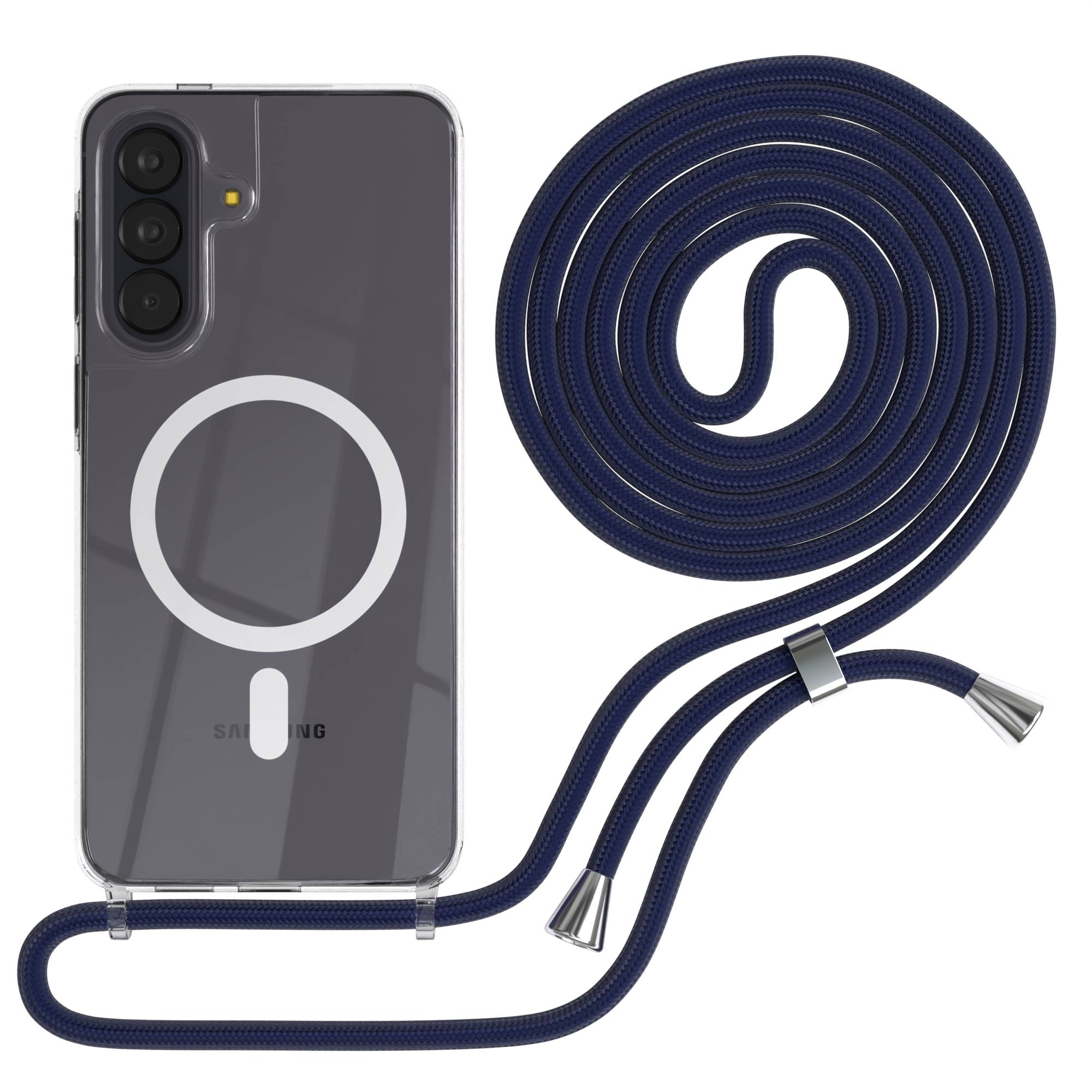 Galaxy A57 transparente Hülle + Kordel mit MagSafe