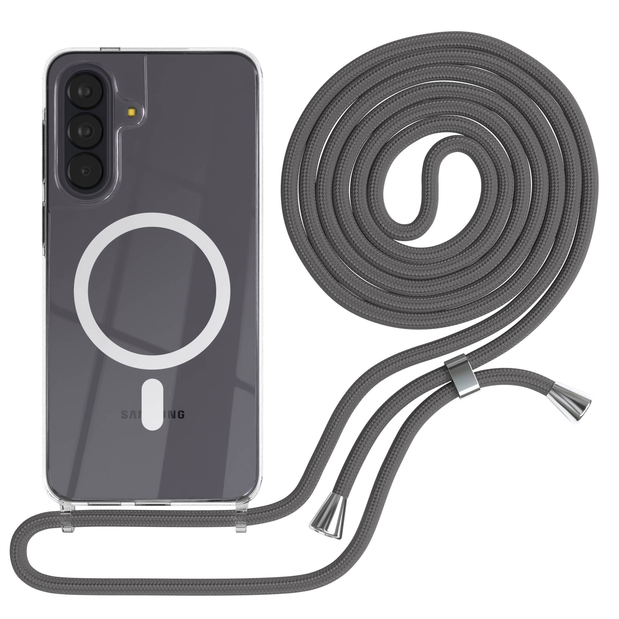 Galaxy A57 transparente Hülle + Kordel mit MagSafe