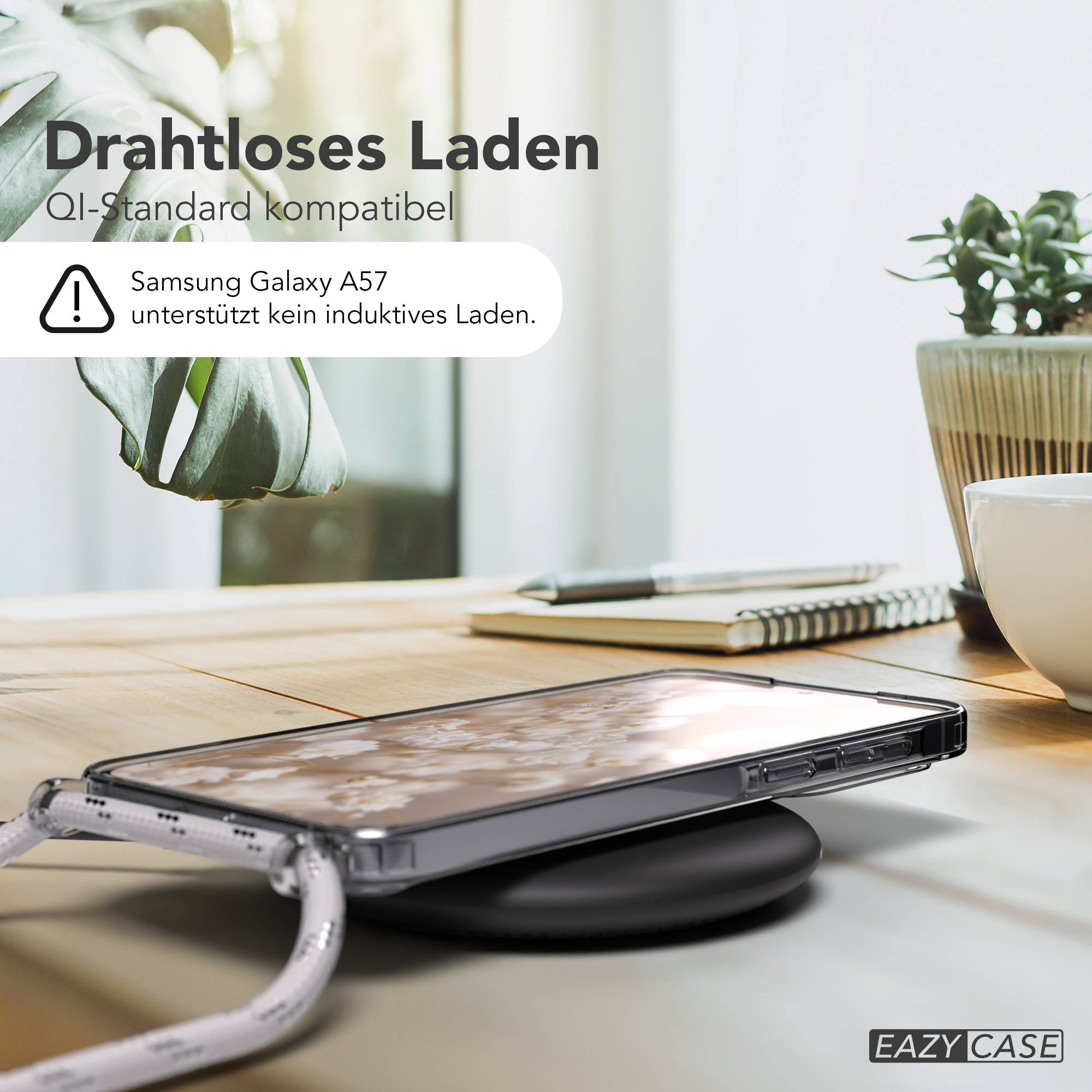 Galaxy A57 transparente Hülle + Kordel mit MagSafe