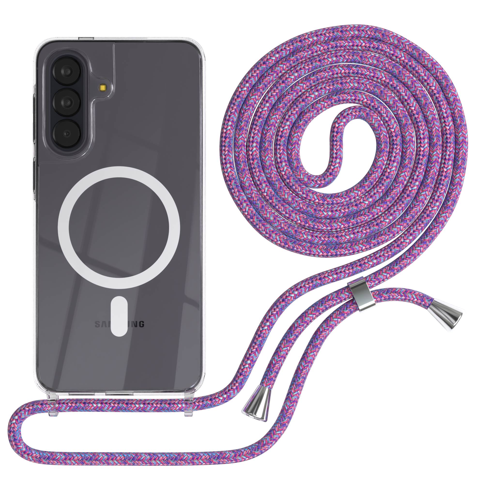 Galaxy A57 transparente Hülle + Kordel mit MagSafe