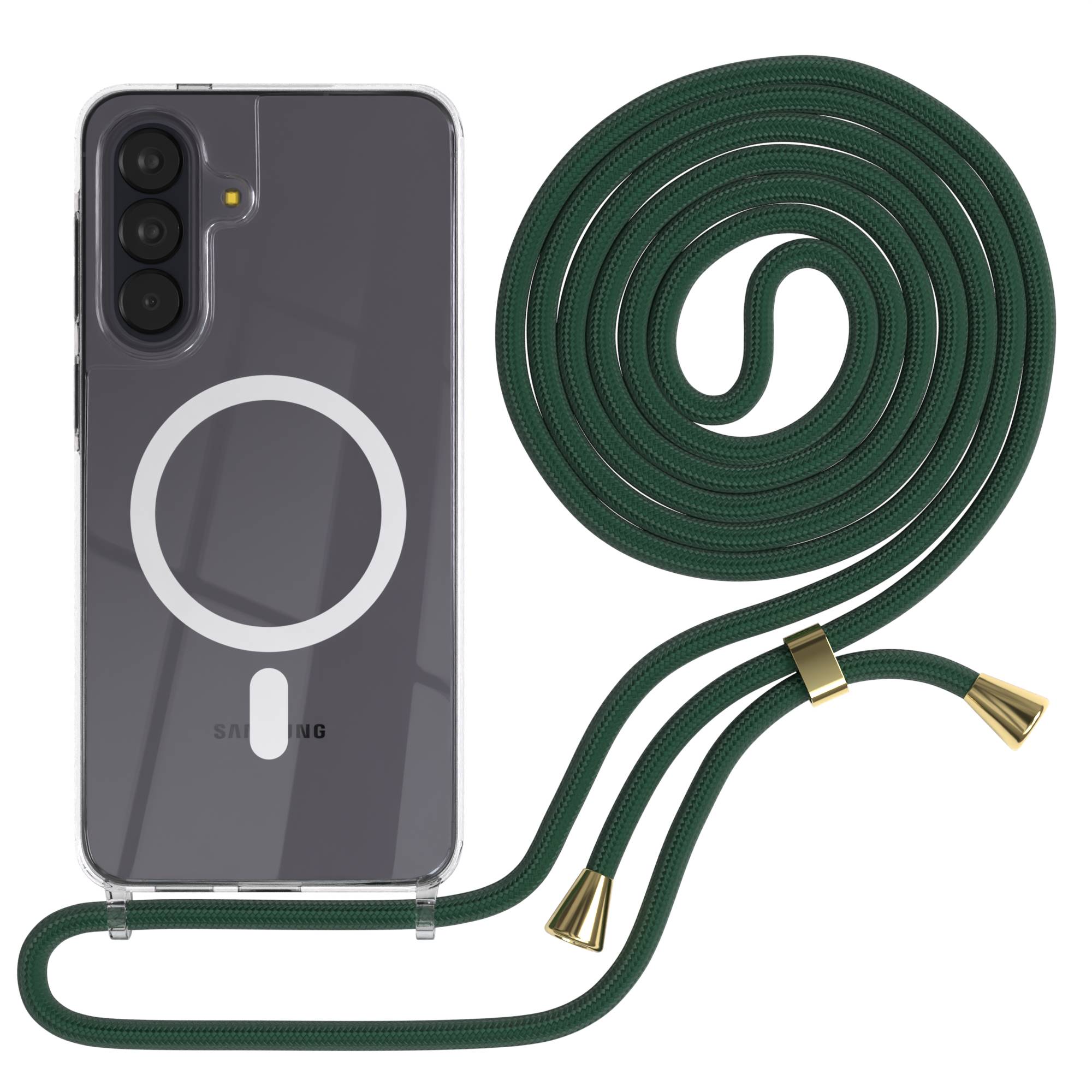 Galaxy A57 transparente Hülle + Kordel mit MagSafe