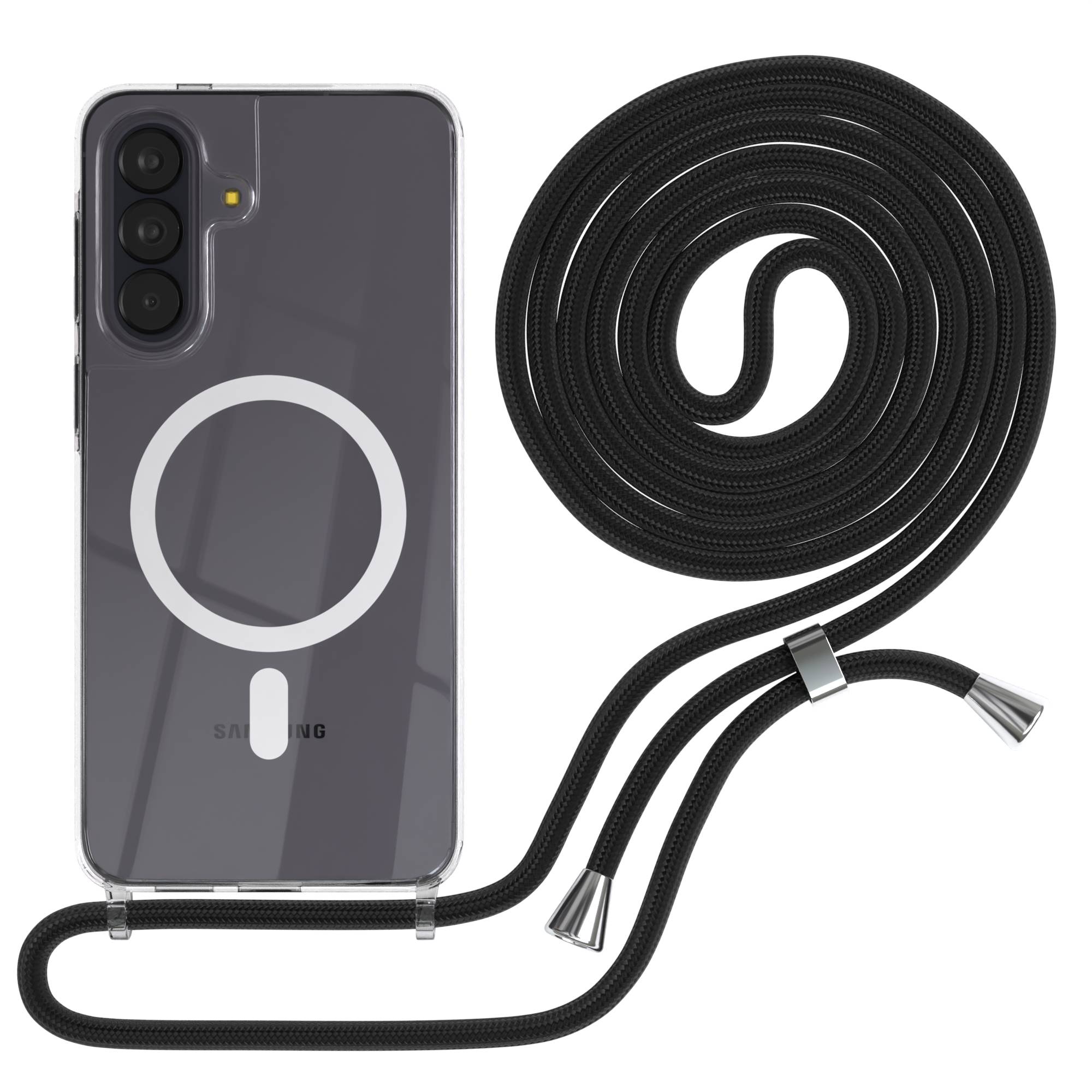 Galaxy A57 transparente Hülle + Kordel mit MagSafe